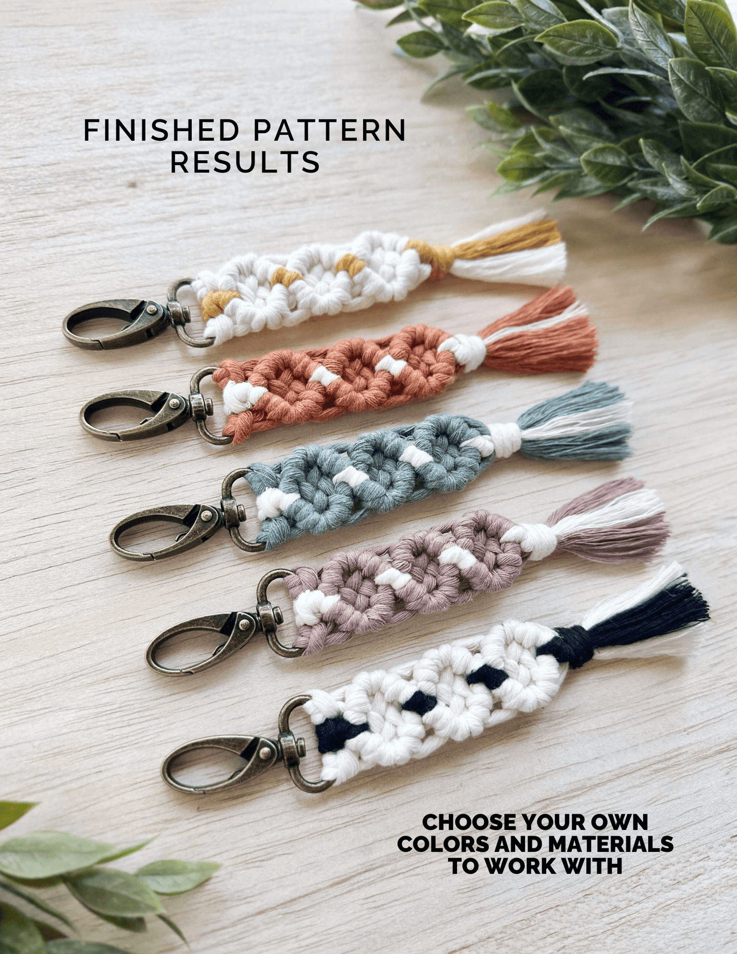 Boho Macrame Keychain Pattern | Beginner | Camellia