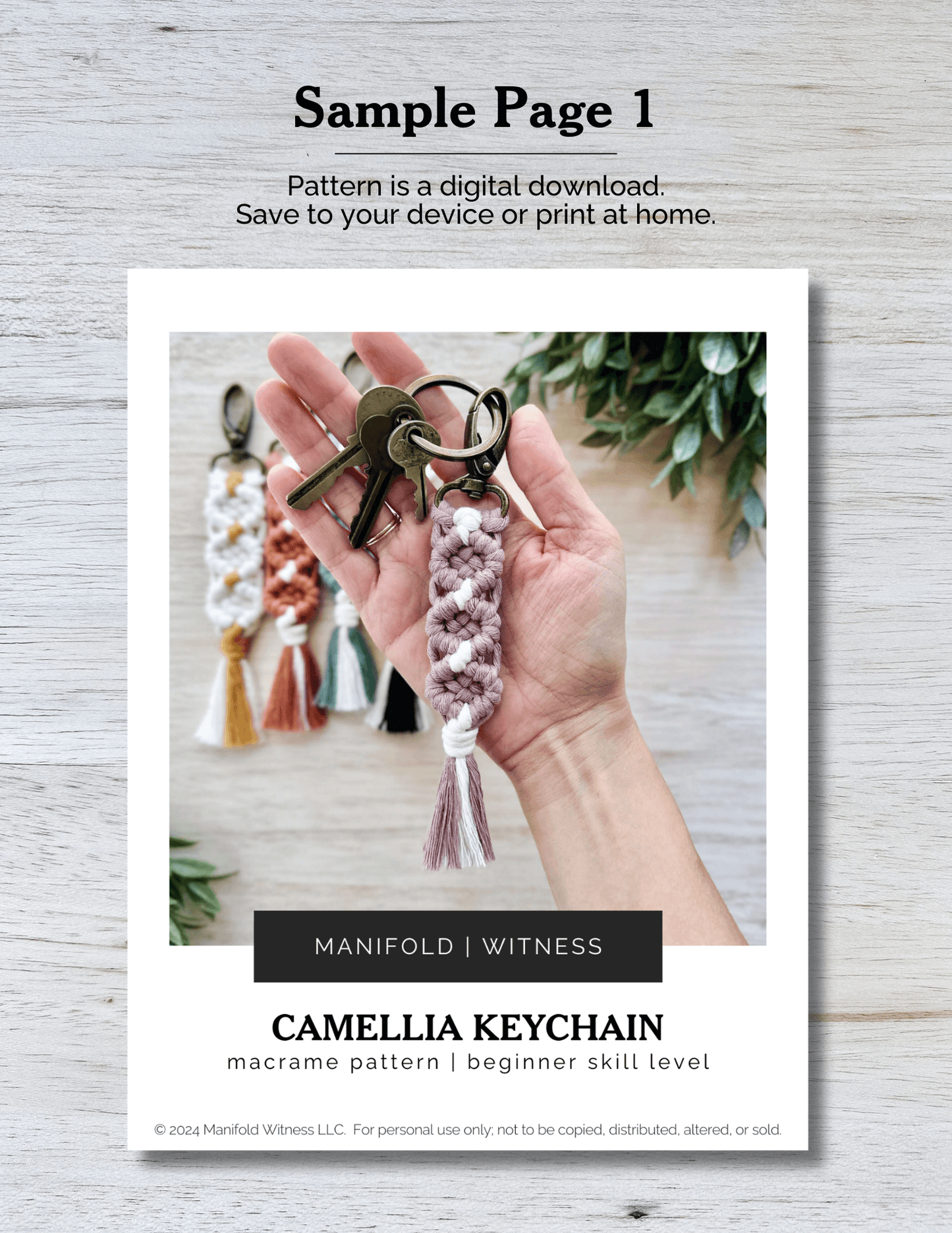 Boho Macrame Keychain Pattern | Beginner | Camellia