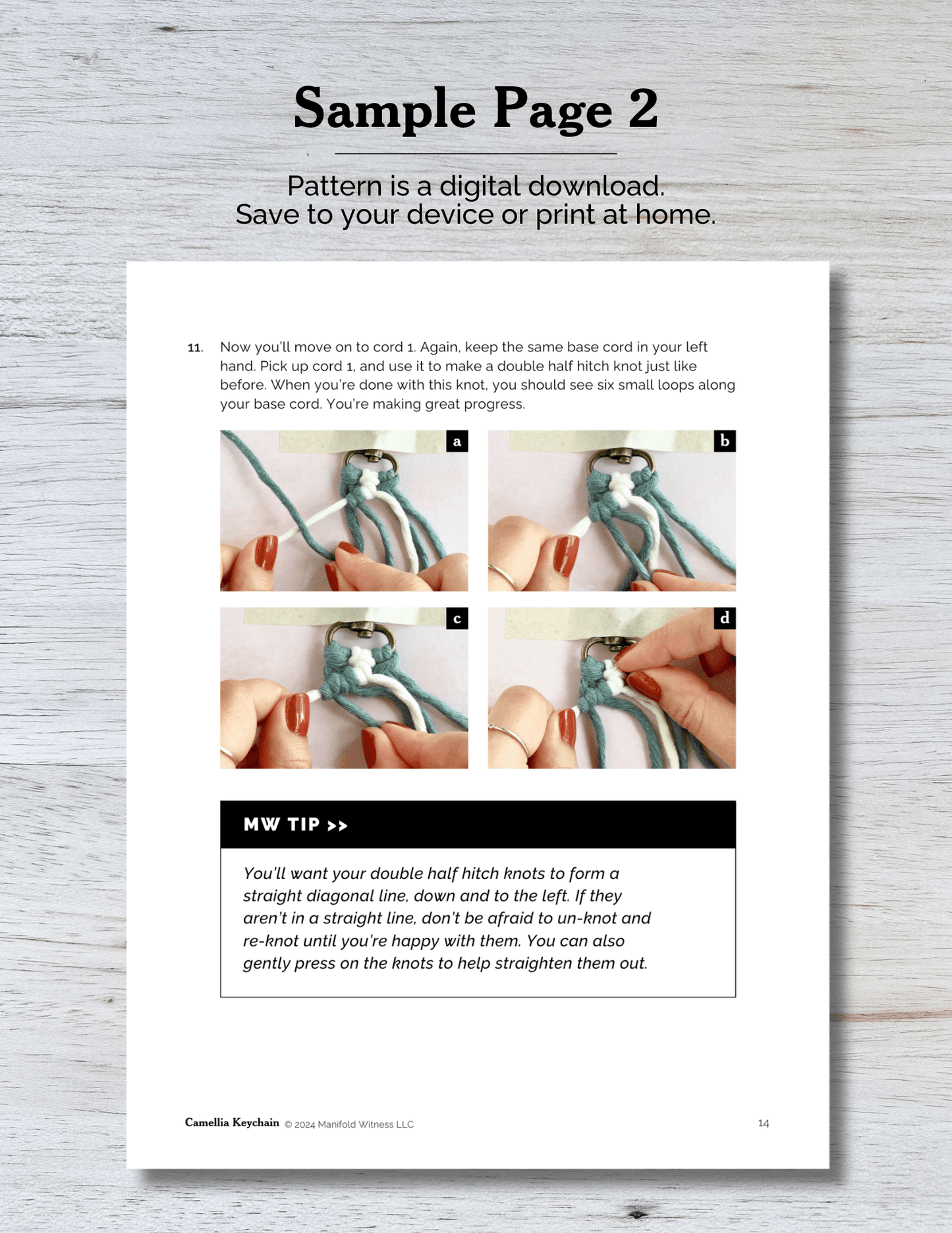Boho Macrame Keychain Pattern | Beginner | Camellia