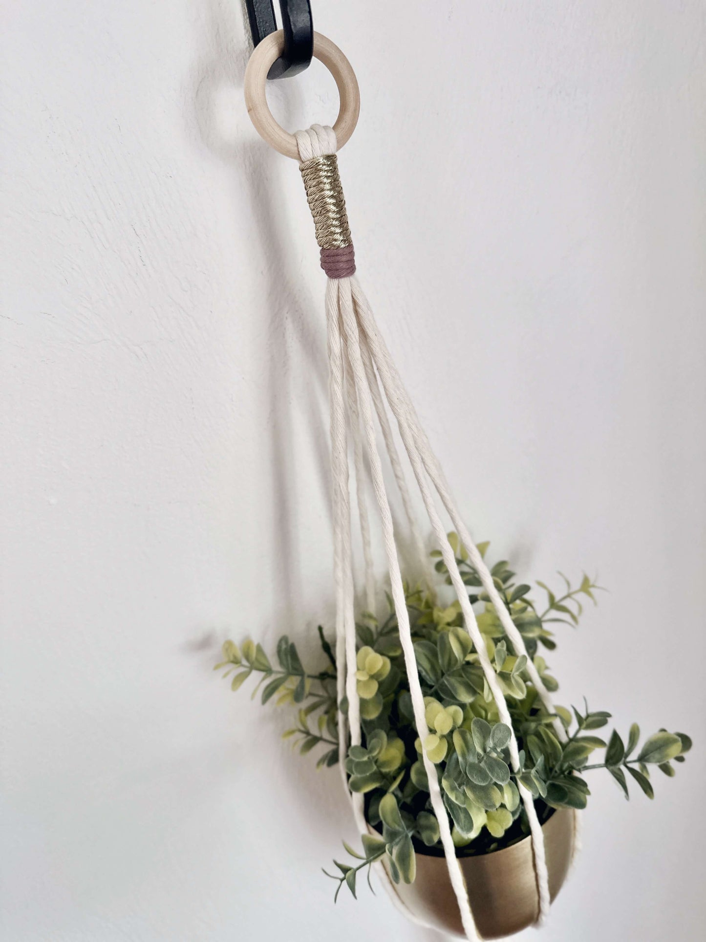 Cassidy Metallic Macrame Plant Hanger