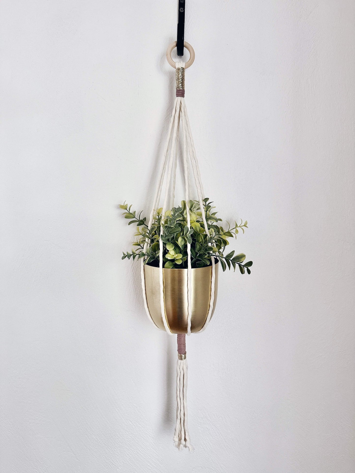 Cassidy Metallic Macrame Plant Hanger