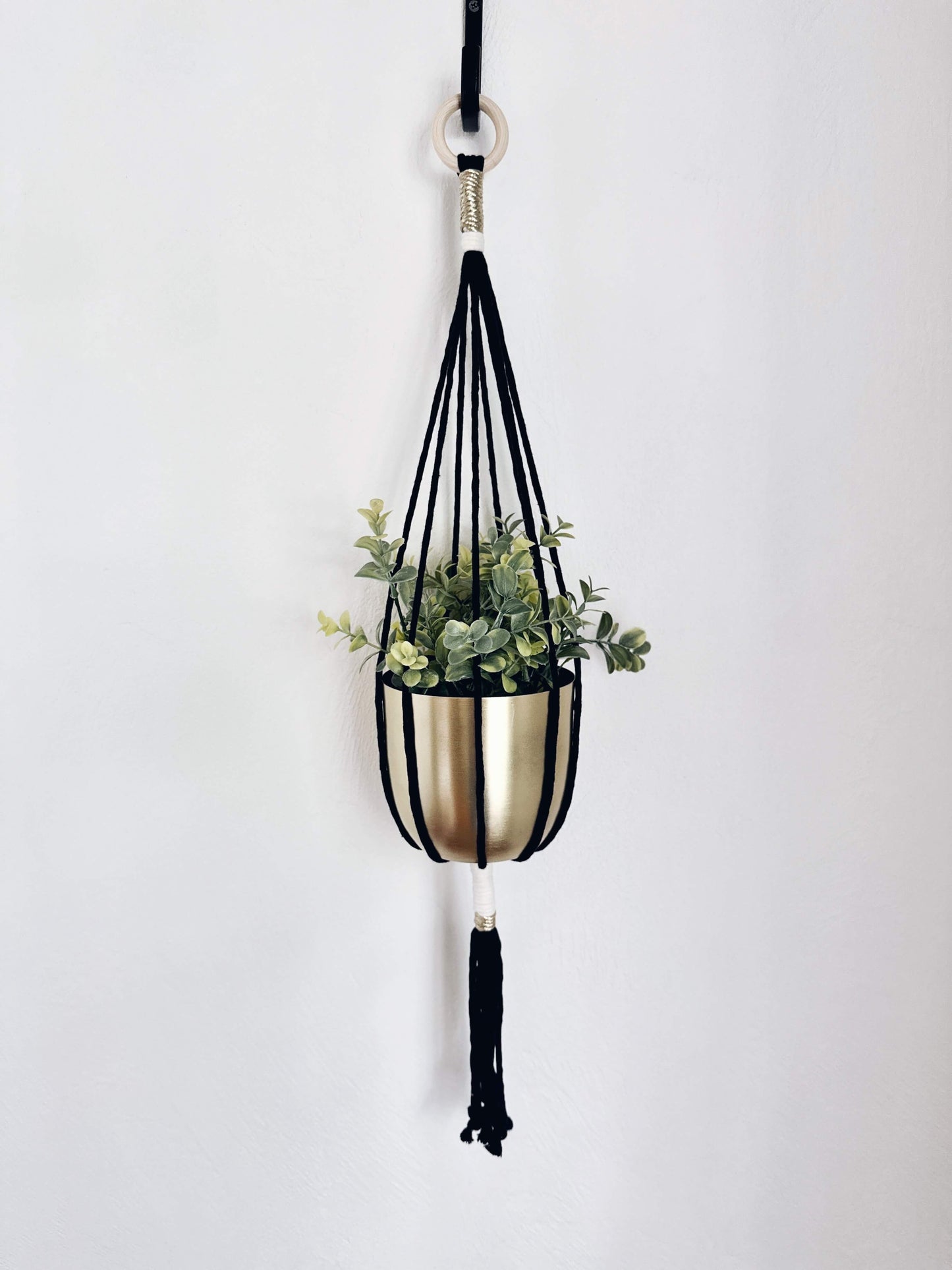 Cassidy Metallic Macrame Plant Hanger