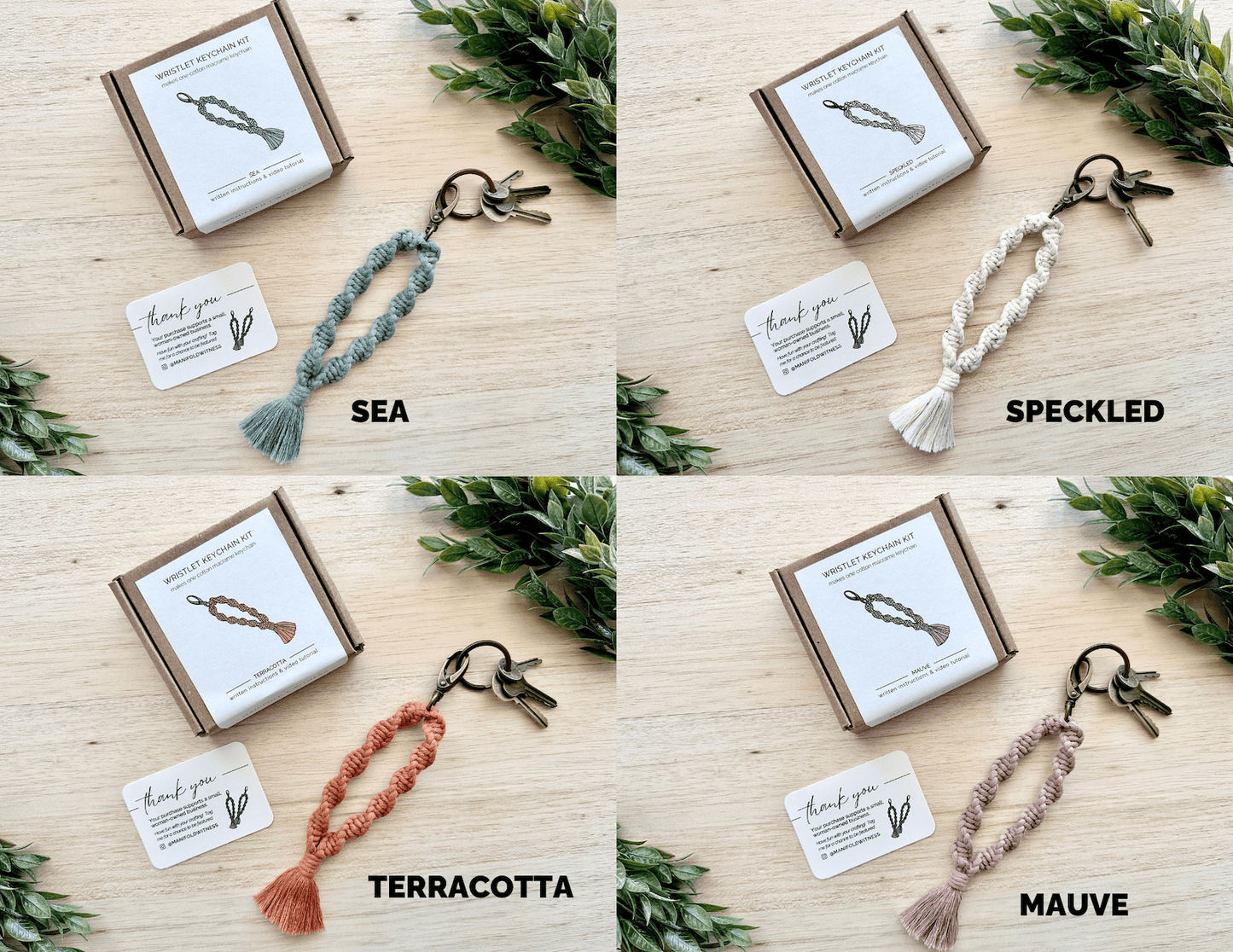 DIY Macrame Kit | Wristlet Keychain | Helix