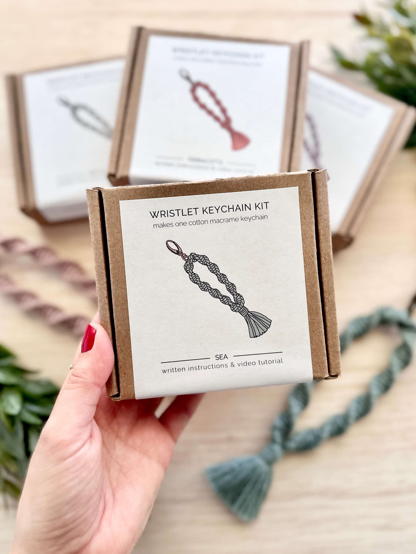 DIY Macrame Kit | Wristlet Keychain | Helix