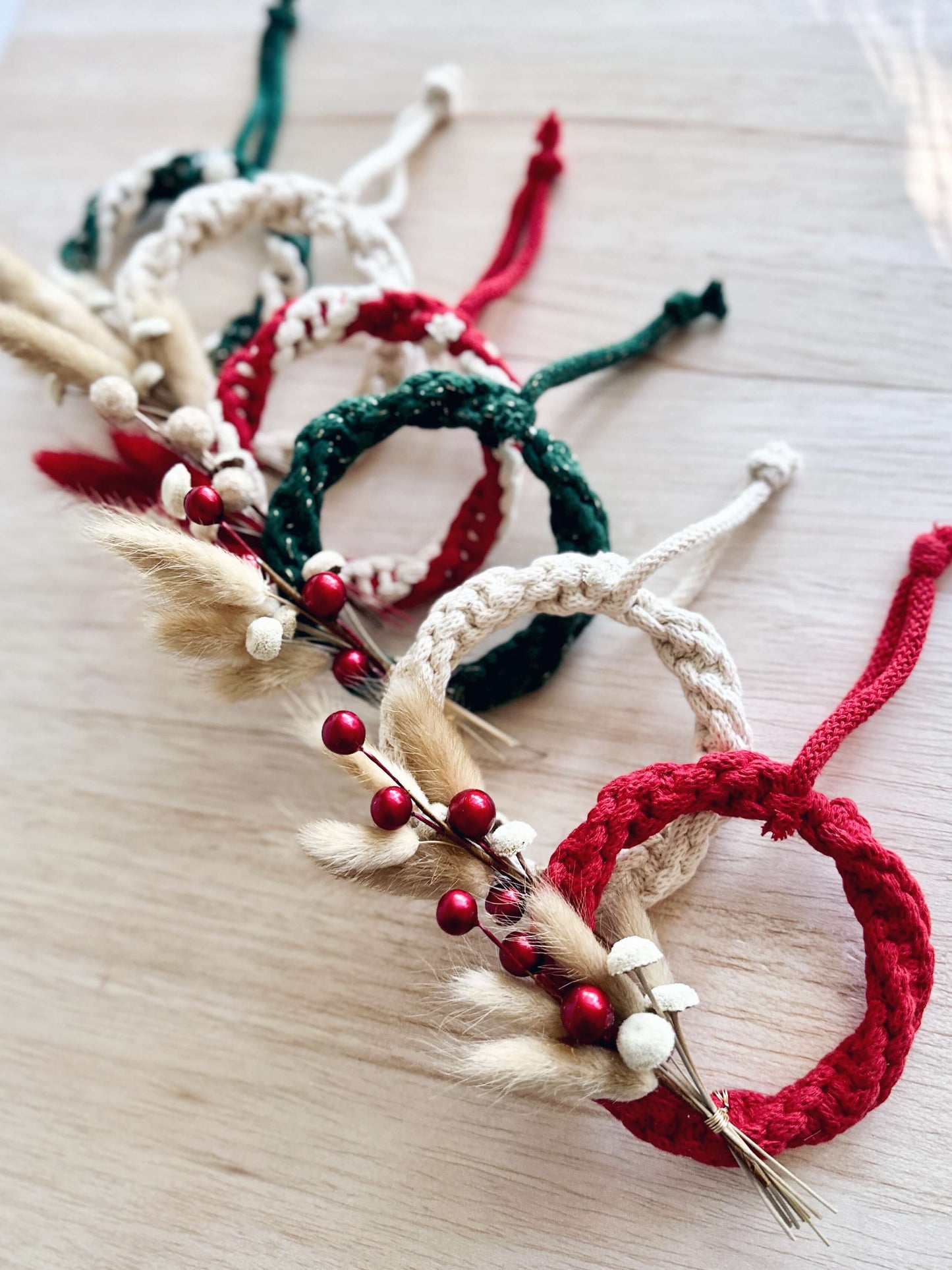 DIY Macrame Kit | Mini Wreath Christmas Ornaments