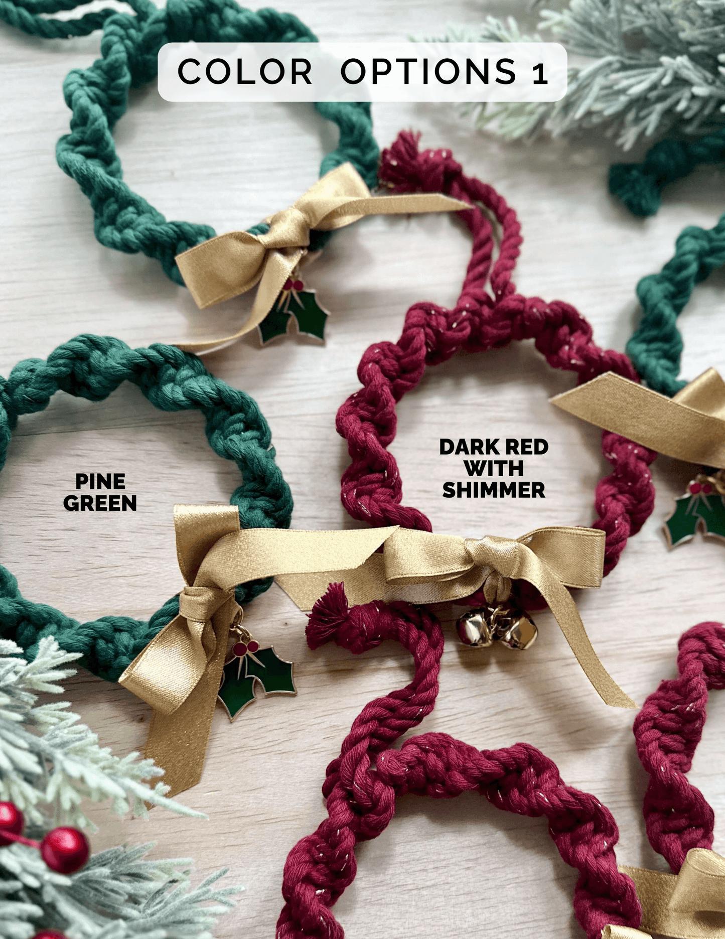 Macrame Christmas Ornament | Mini Wreath with Charm