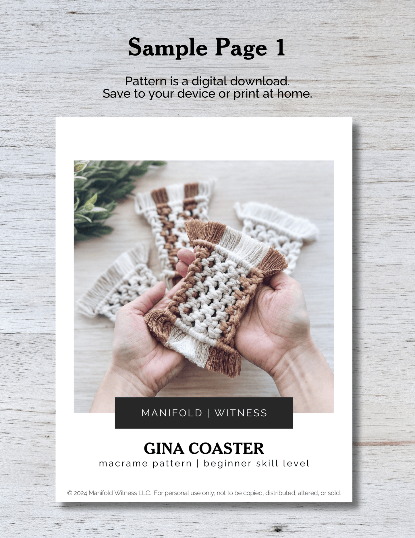 Macrame Coaster Pattern | Beginner | Gina