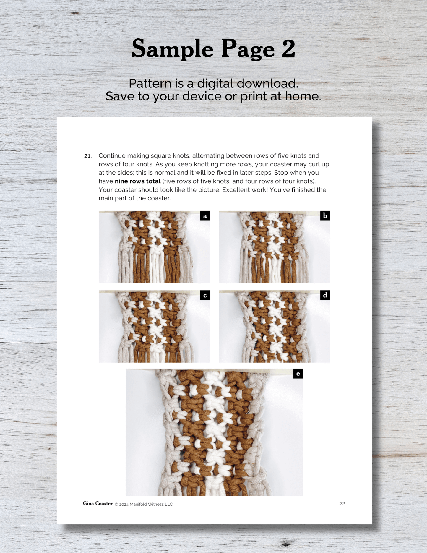 Macrame Coaster Pattern | Beginner | Gina