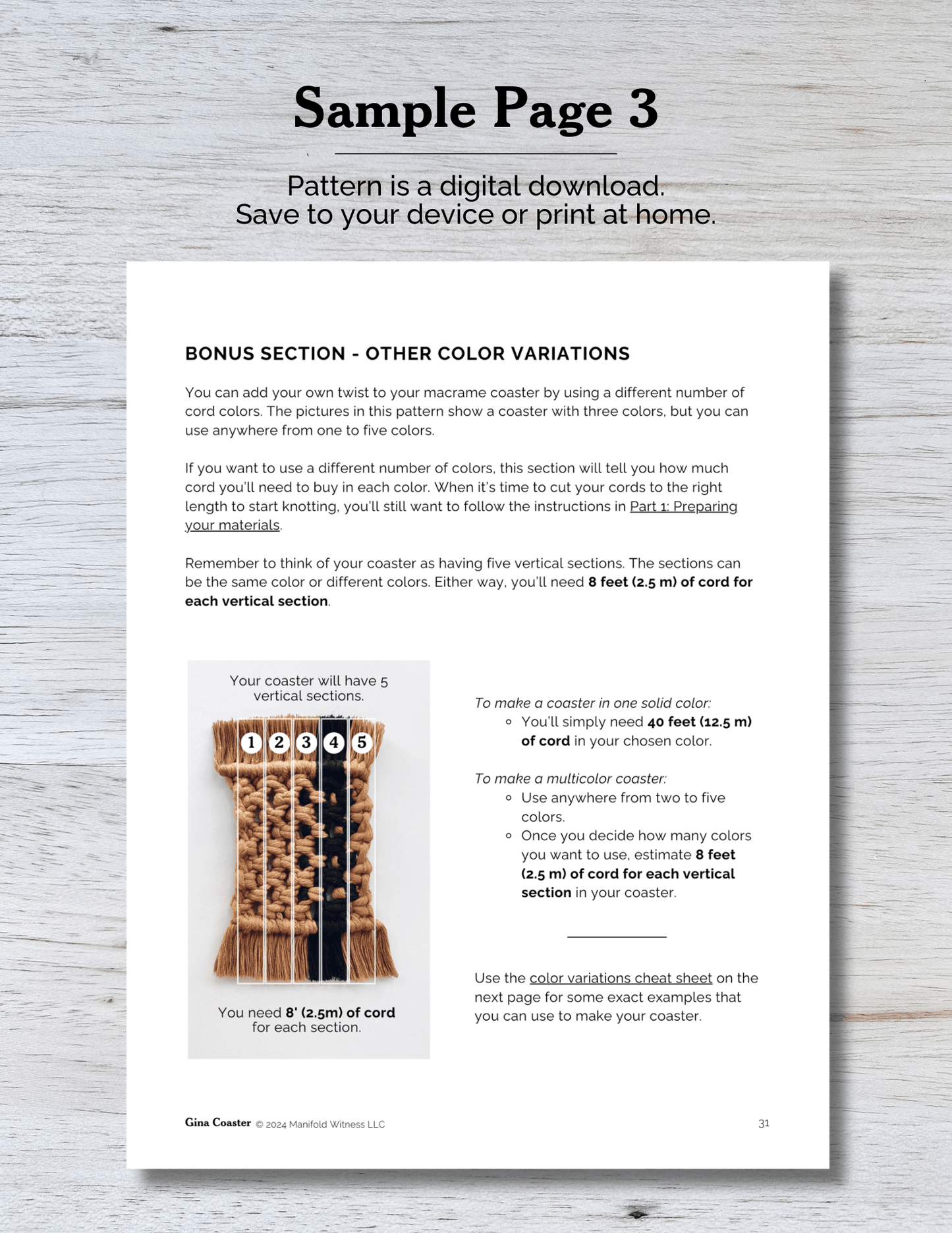 Macrame Coaster Pattern | Beginner | Gina