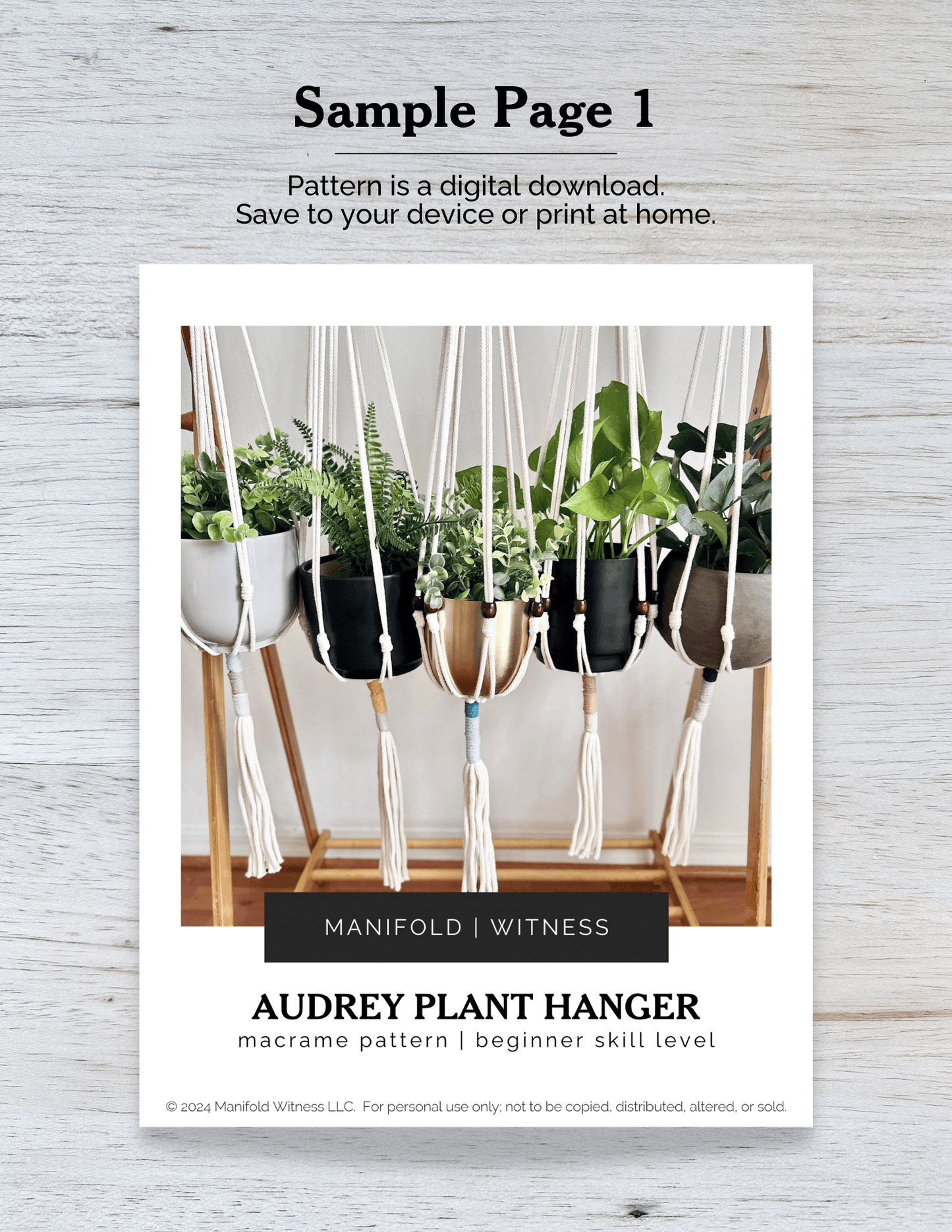 Easy Macrame Plant Hanger Pattern | Beginner | Audrey