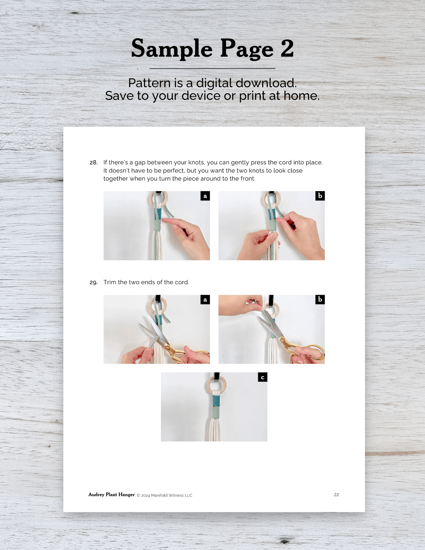 Easy Macrame Plant Hanger Pattern | Beginner | Audrey