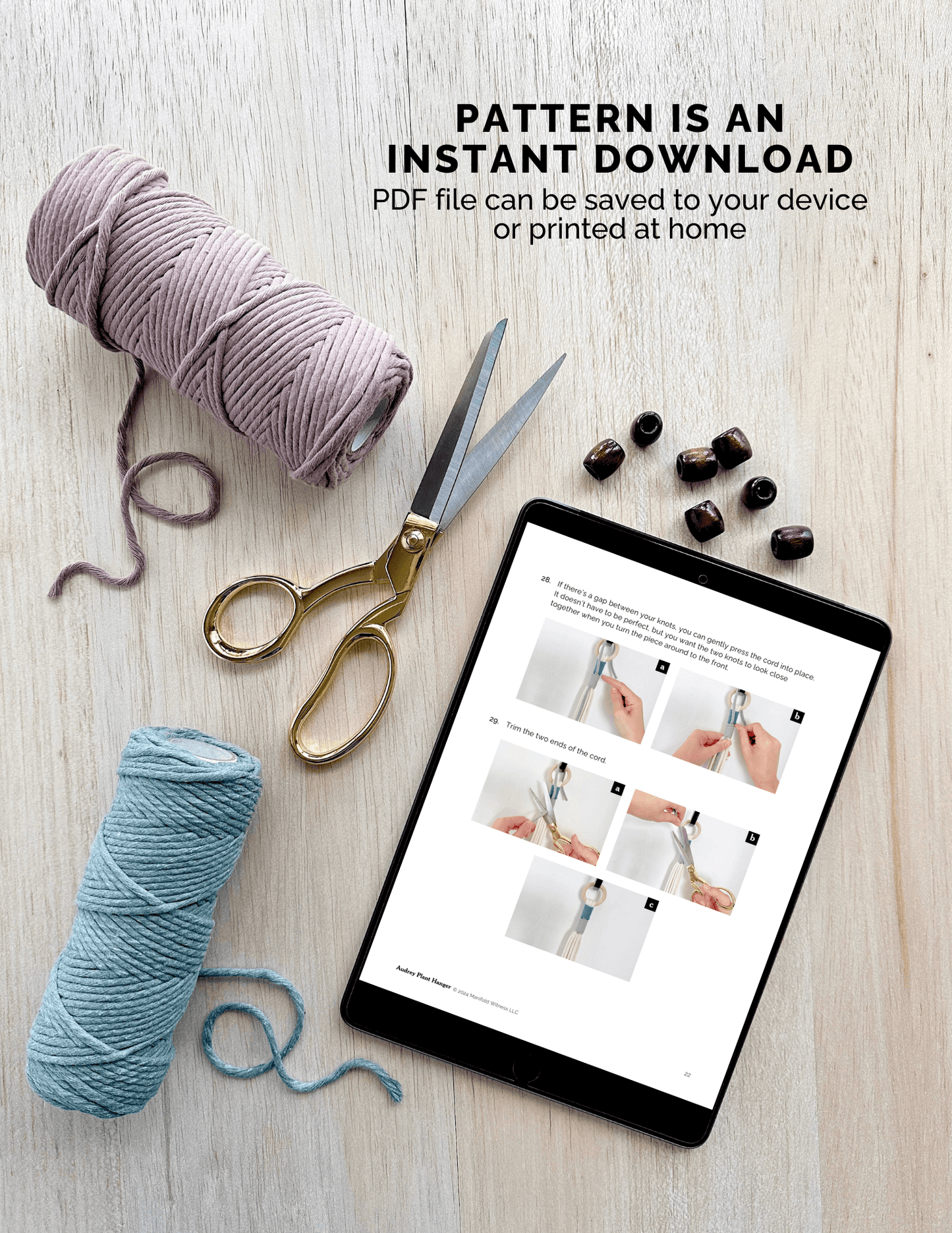 Easy Macrame Plant Hanger Pattern | Beginner | Audrey