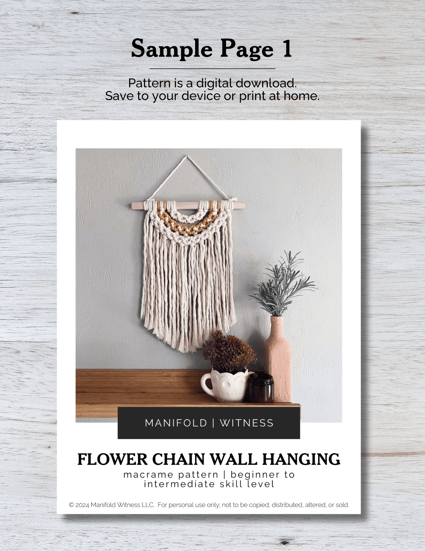 DIY Macrame Wall Hanging Pattern | Beginner to Intermediate | Flower Chain