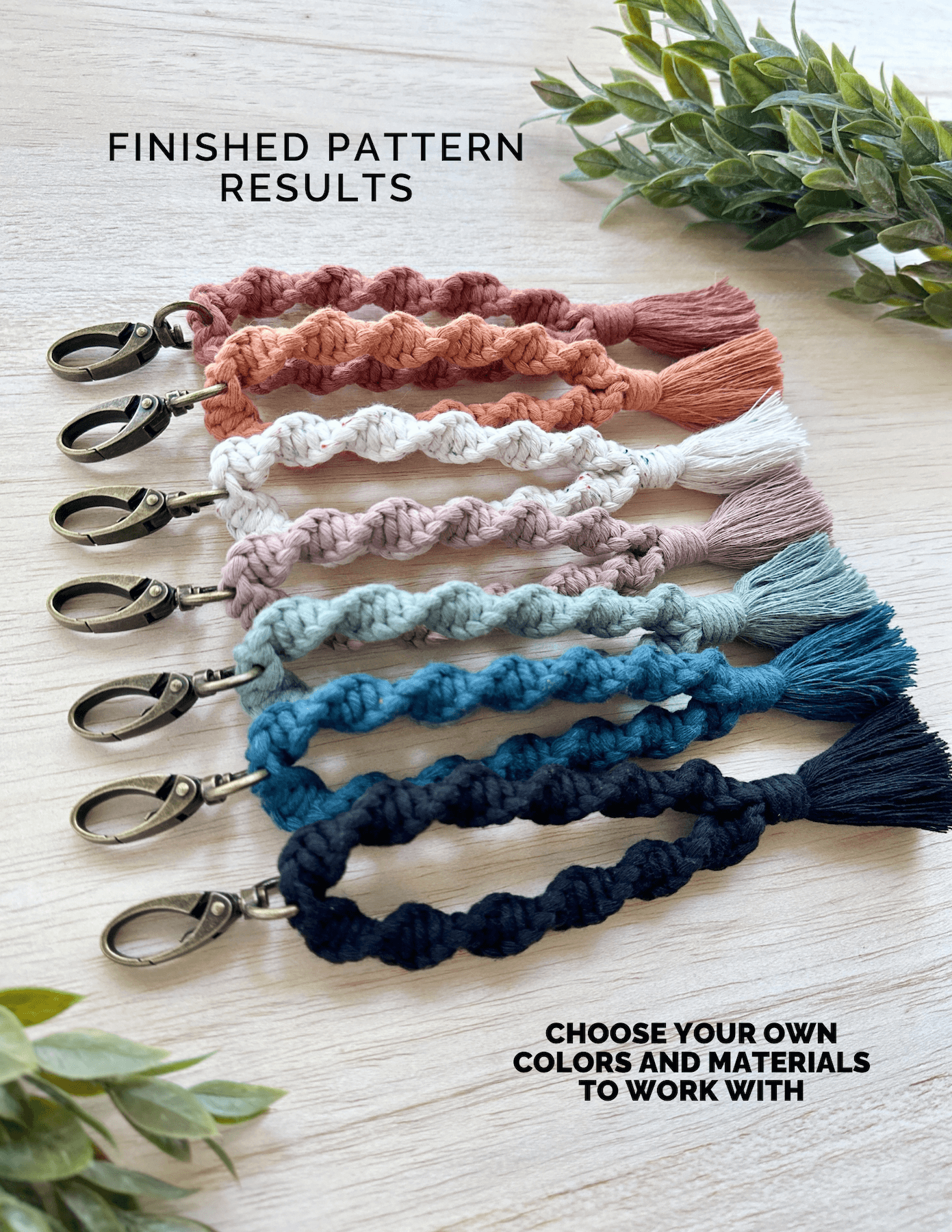 Macrame Wristlet Keychain Pattern | Beginner | Helix