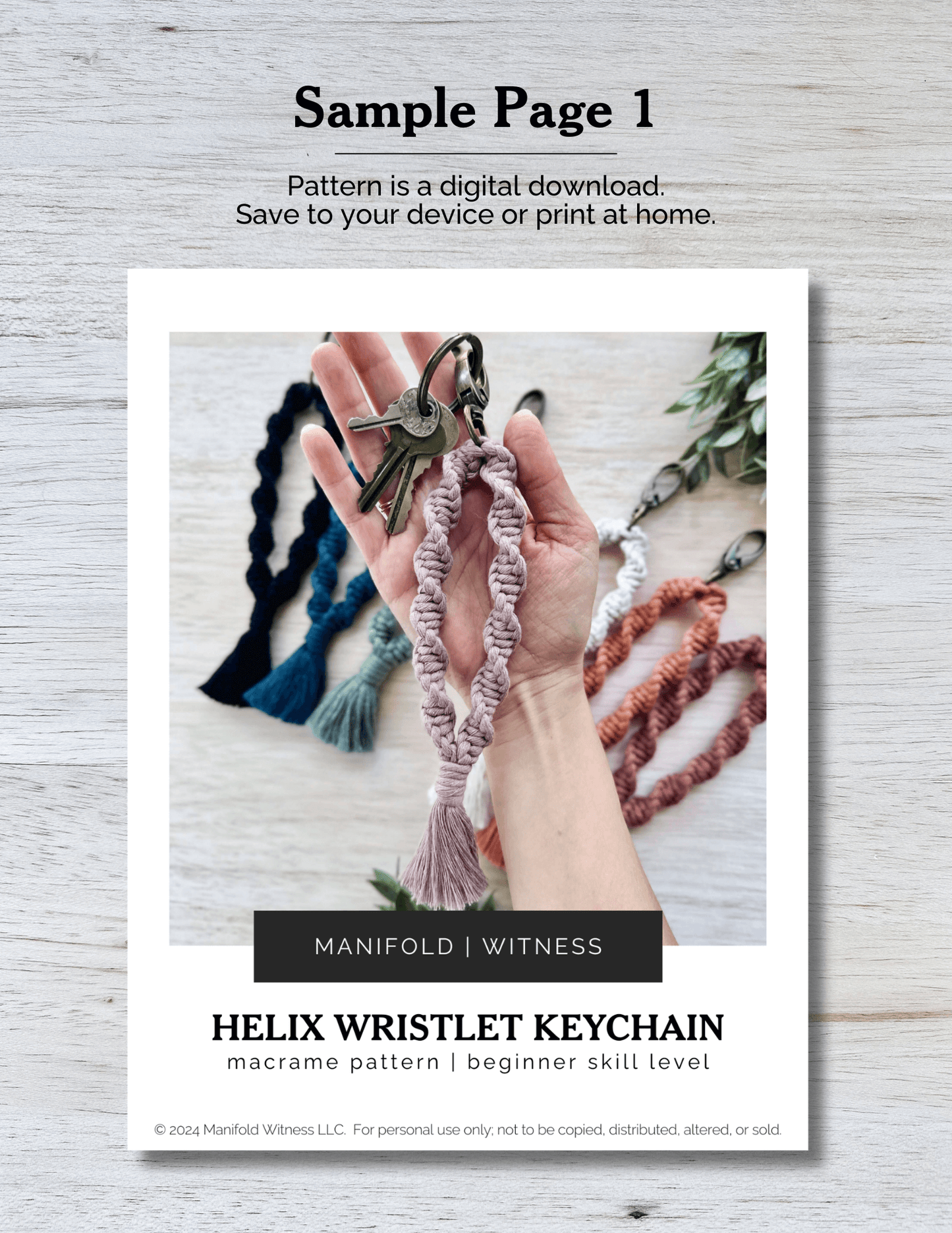 Macrame Wristlet Keychain Pattern | Beginner | Helix