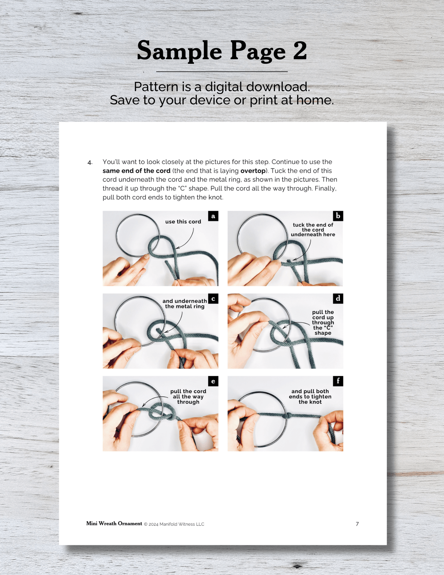 Mini Wreath Ornament Pattern | Beginner