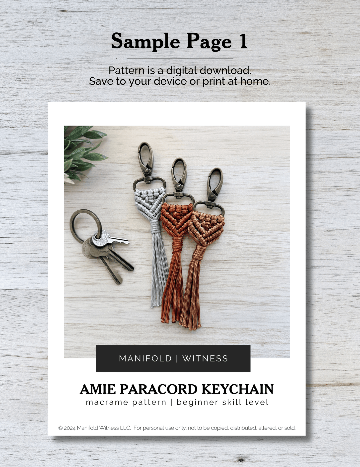 Paracord Macrame Keychain Pattern | Beginner | Amie