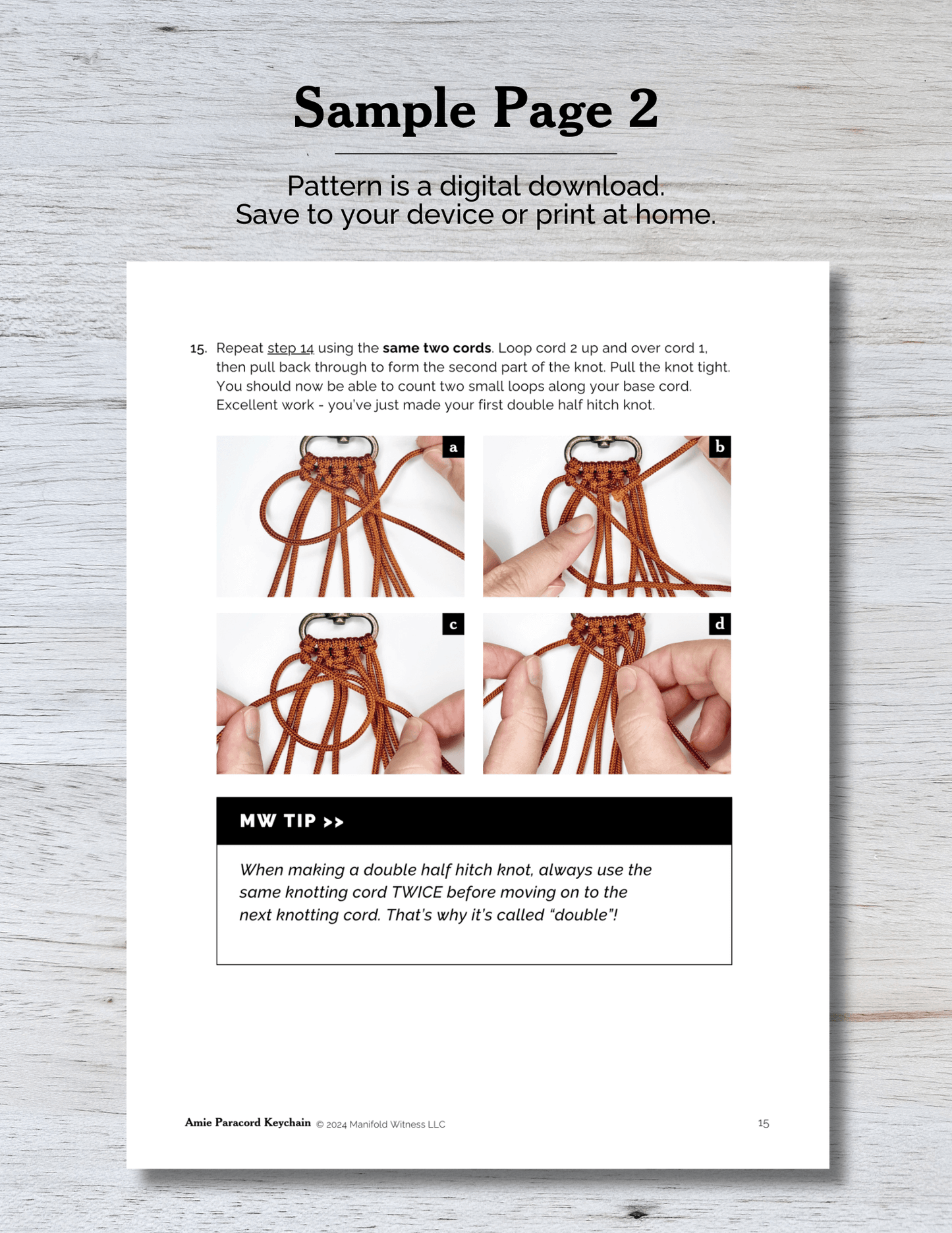 Paracord Macrame Keychain Pattern | Beginner | Amie