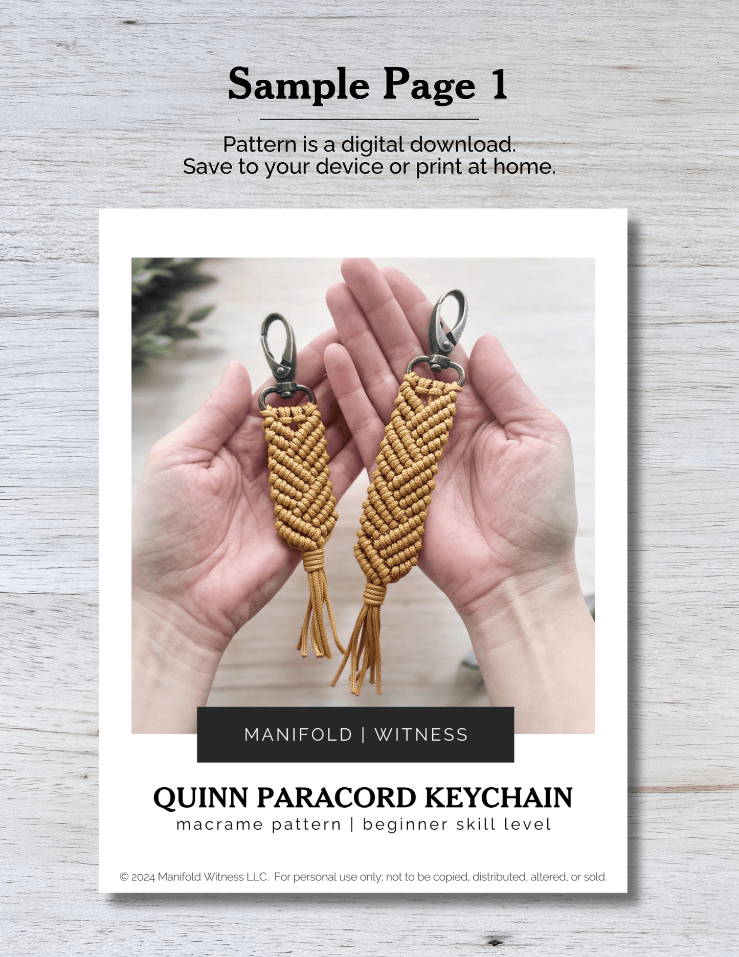 Paracord Macrame Keychain Pattern | Beginner | Quinn
