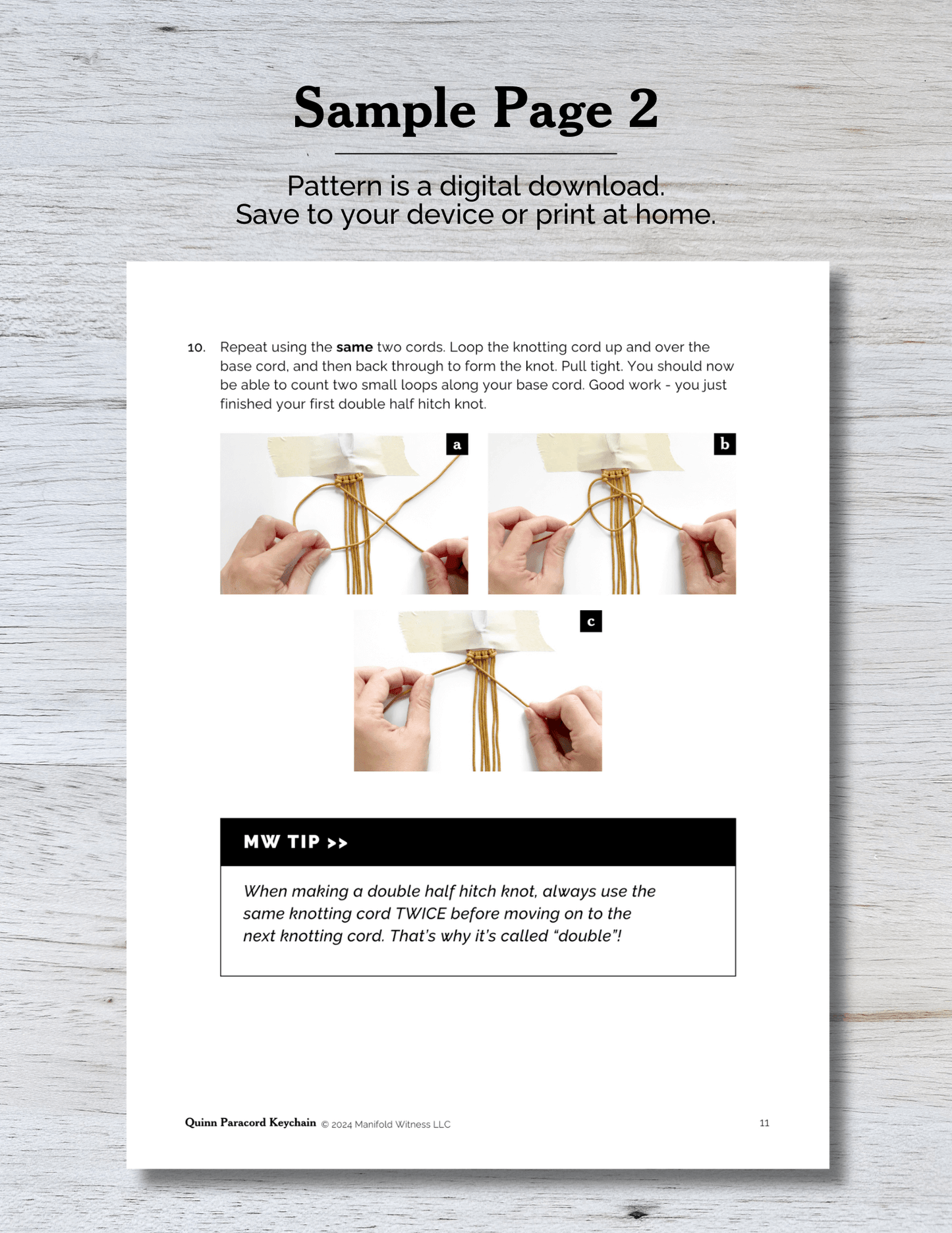 Paracord Macrame Keychain Pattern | Beginner | Quinn