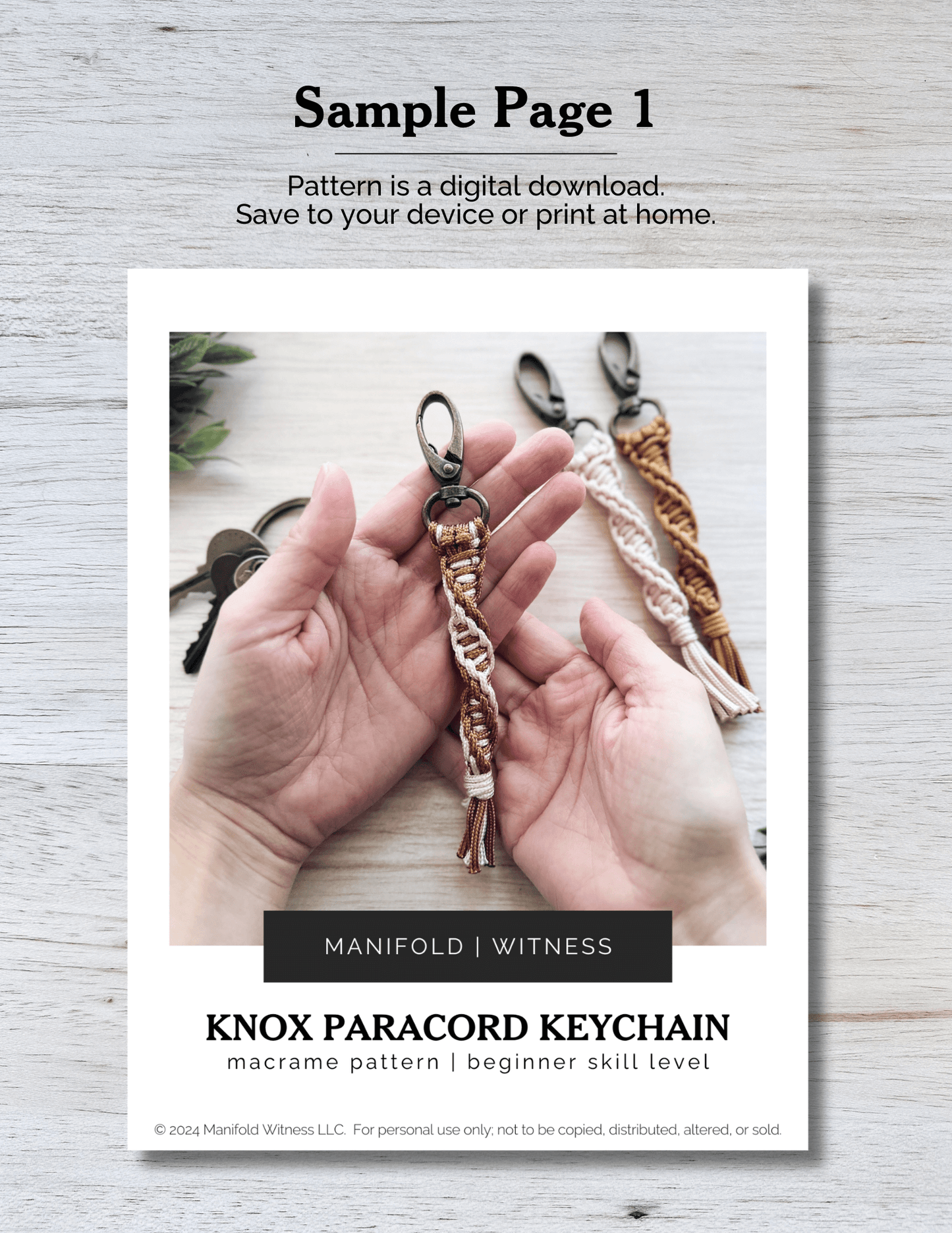 Paracord Macrame Keychain Pattern | Beginner | Knox