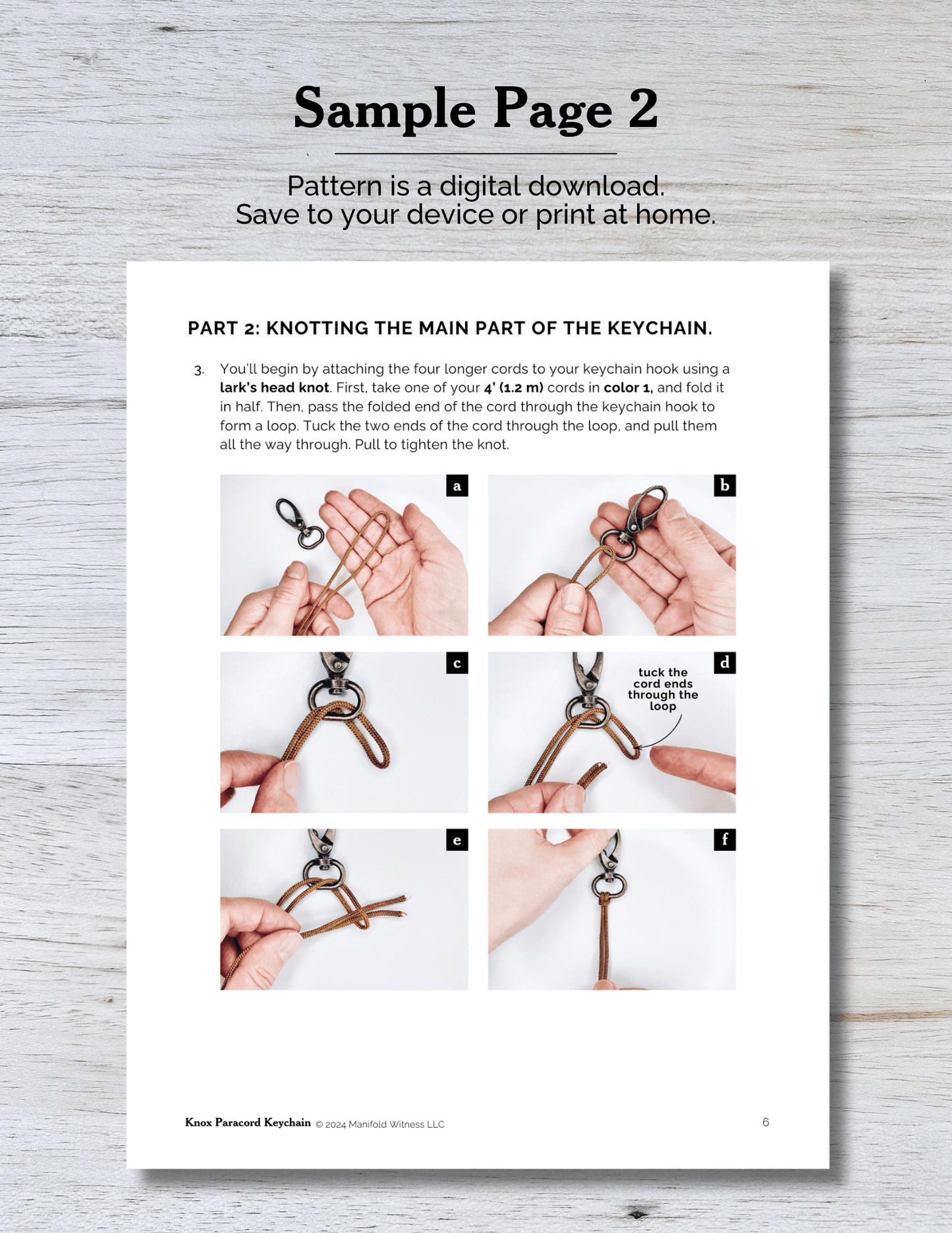 Paracord Macrame Keychain Pattern | Beginner | Knox