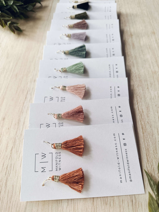Penny Metallic Mini Tassel Earring | Modern Bohemian Jewelry