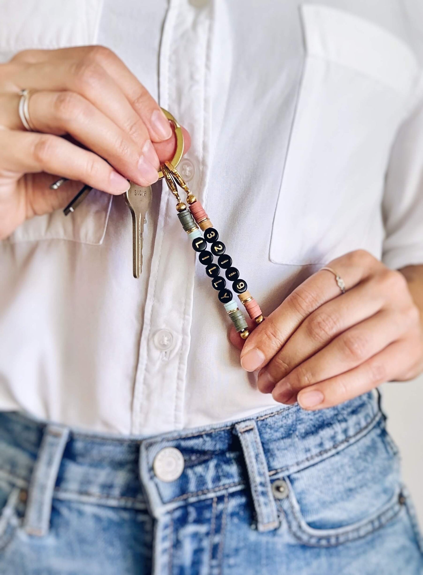 Party Kit | Letter Bead Keychains