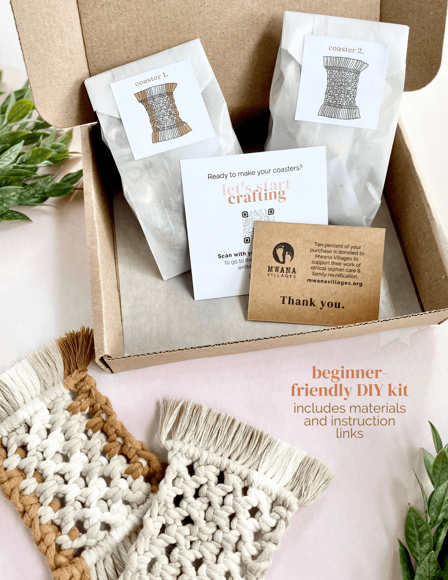 DIY Macrame Kit | Coaster Tutorial | Gina