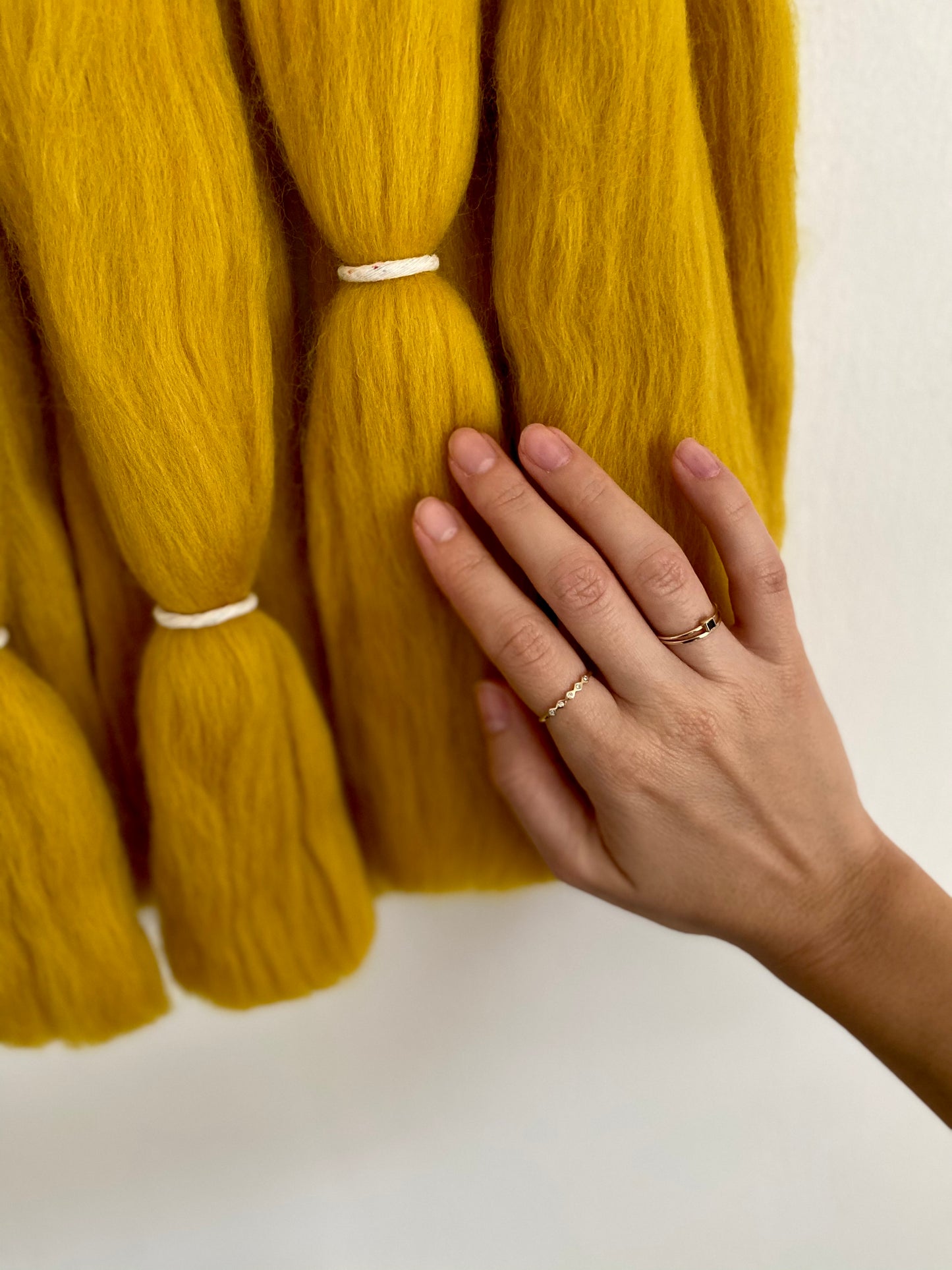 Fiber Art Wall Hanging in Sunshine