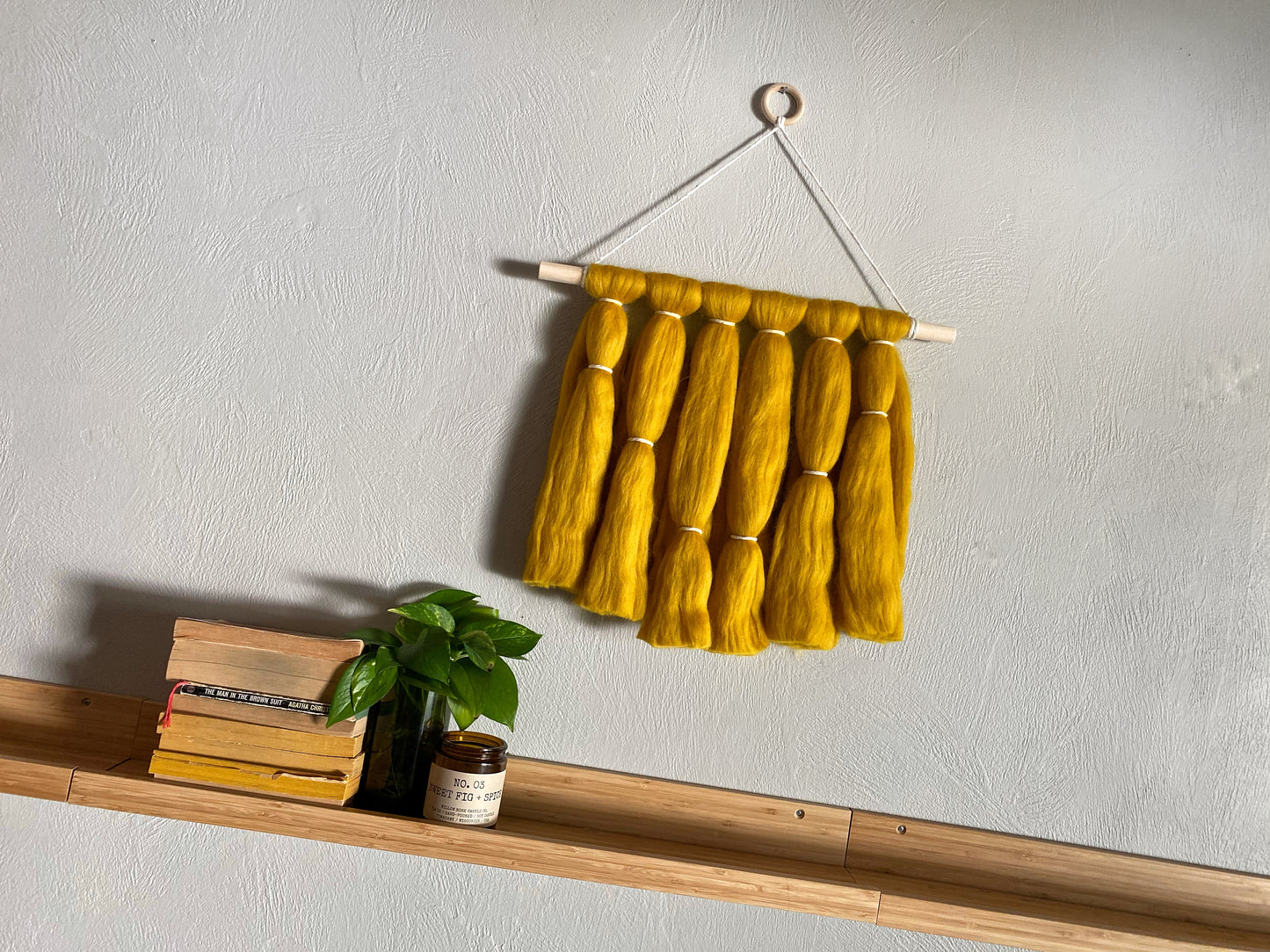 Fiber Art Wall Hanging in Sunshine