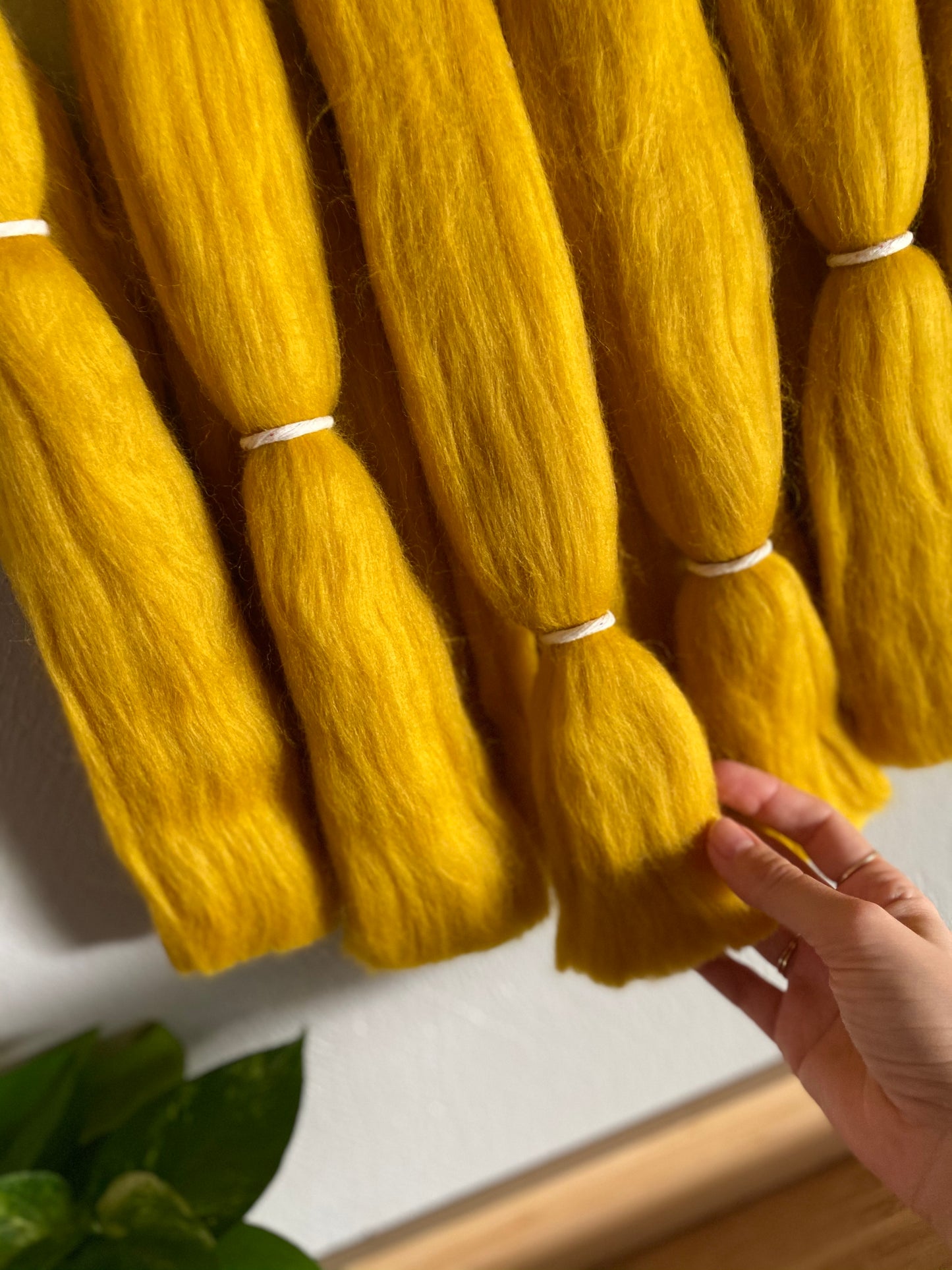 Fiber Art Wall Hanging in Sunshine