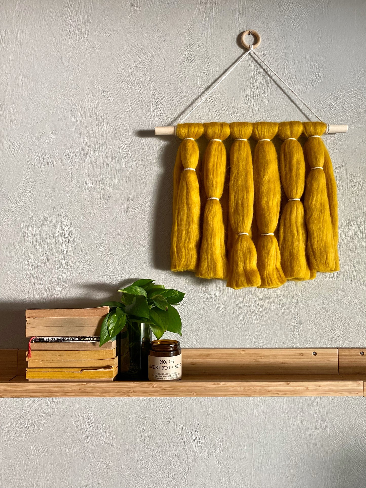 Fiber Art Wall Hanging in Sunshine