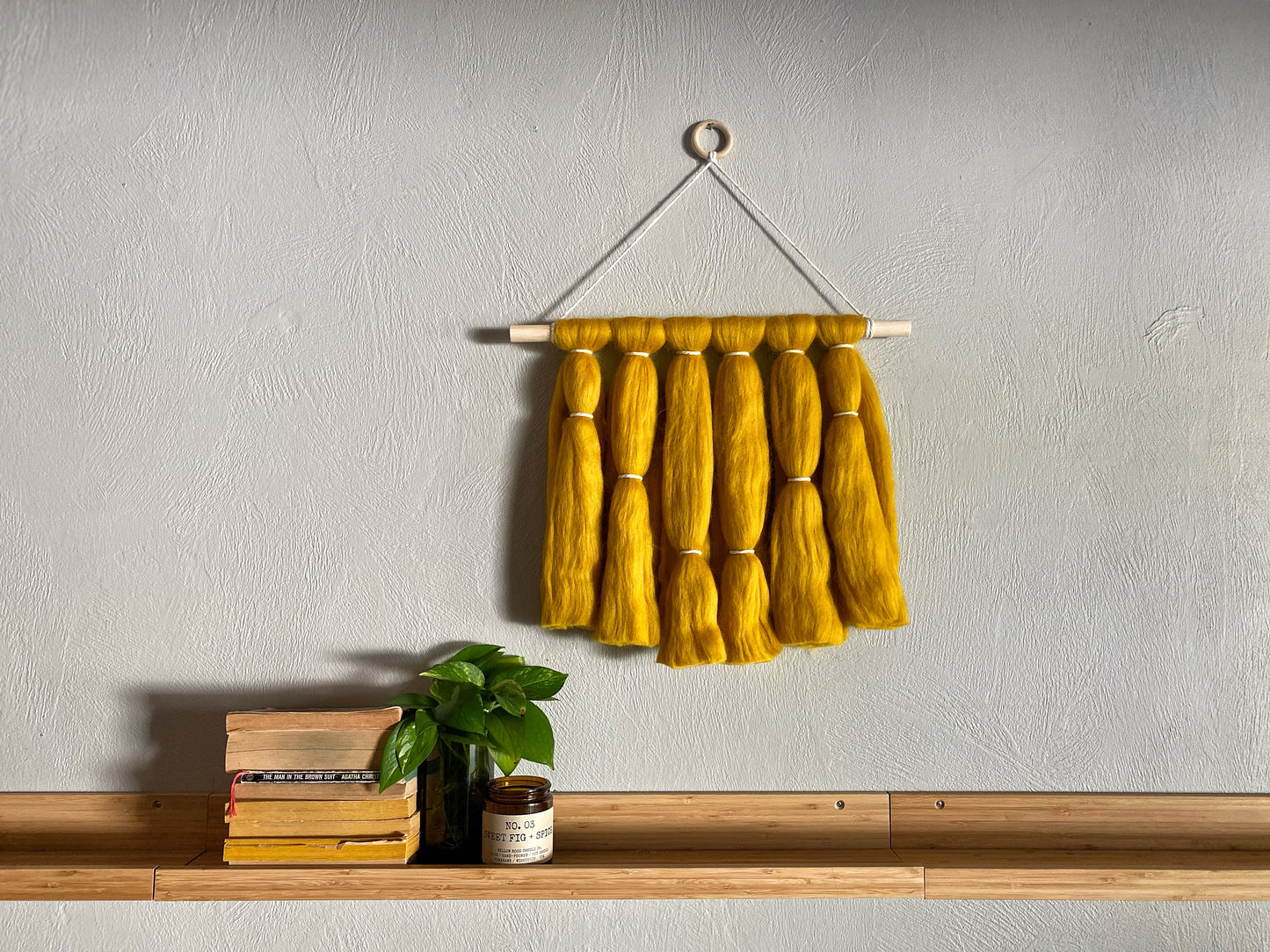 Fiber Art Wall Hanging in Sunshine