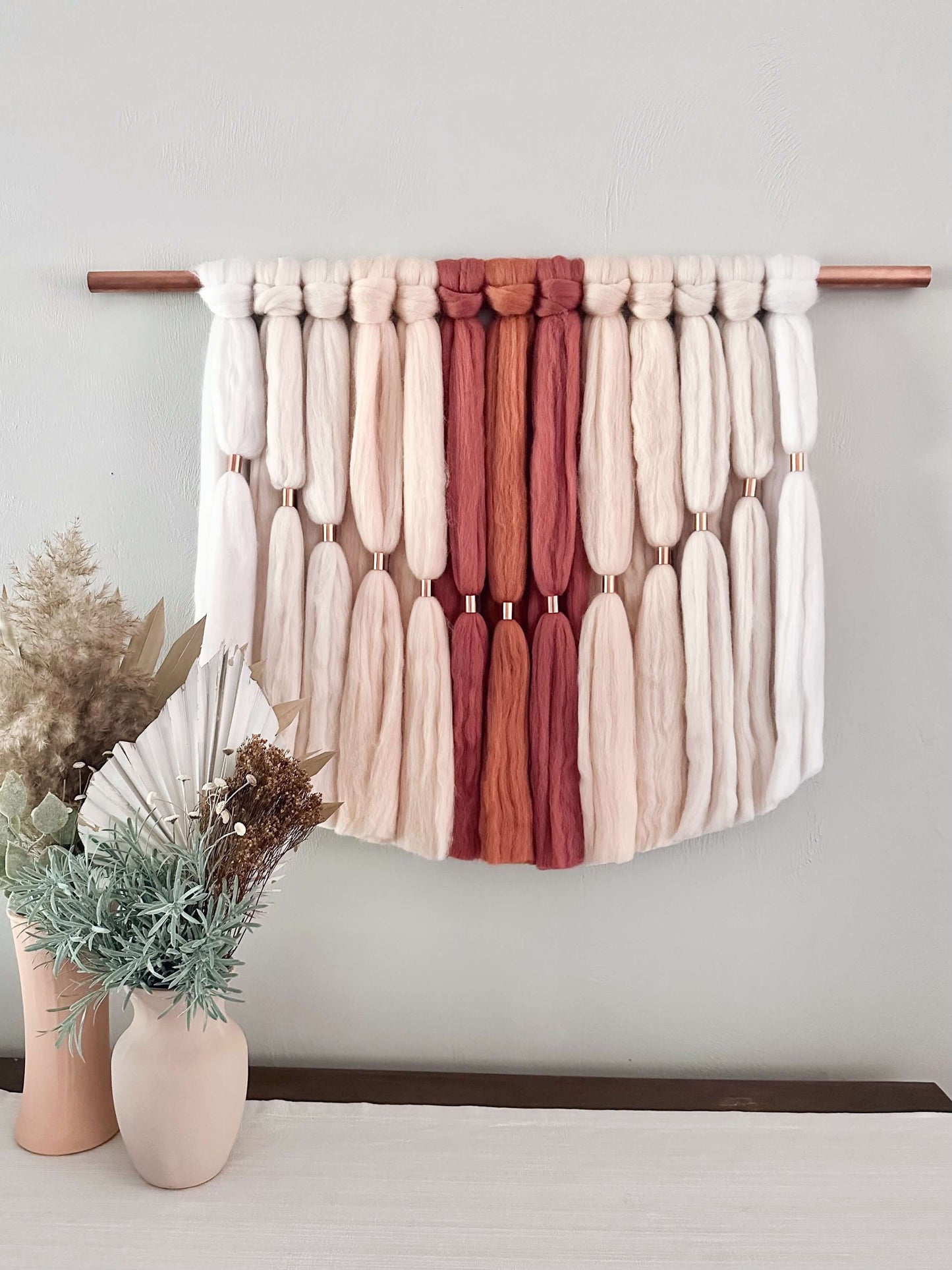 Large Fiber Art Wall Hanging | Pink Sherbet