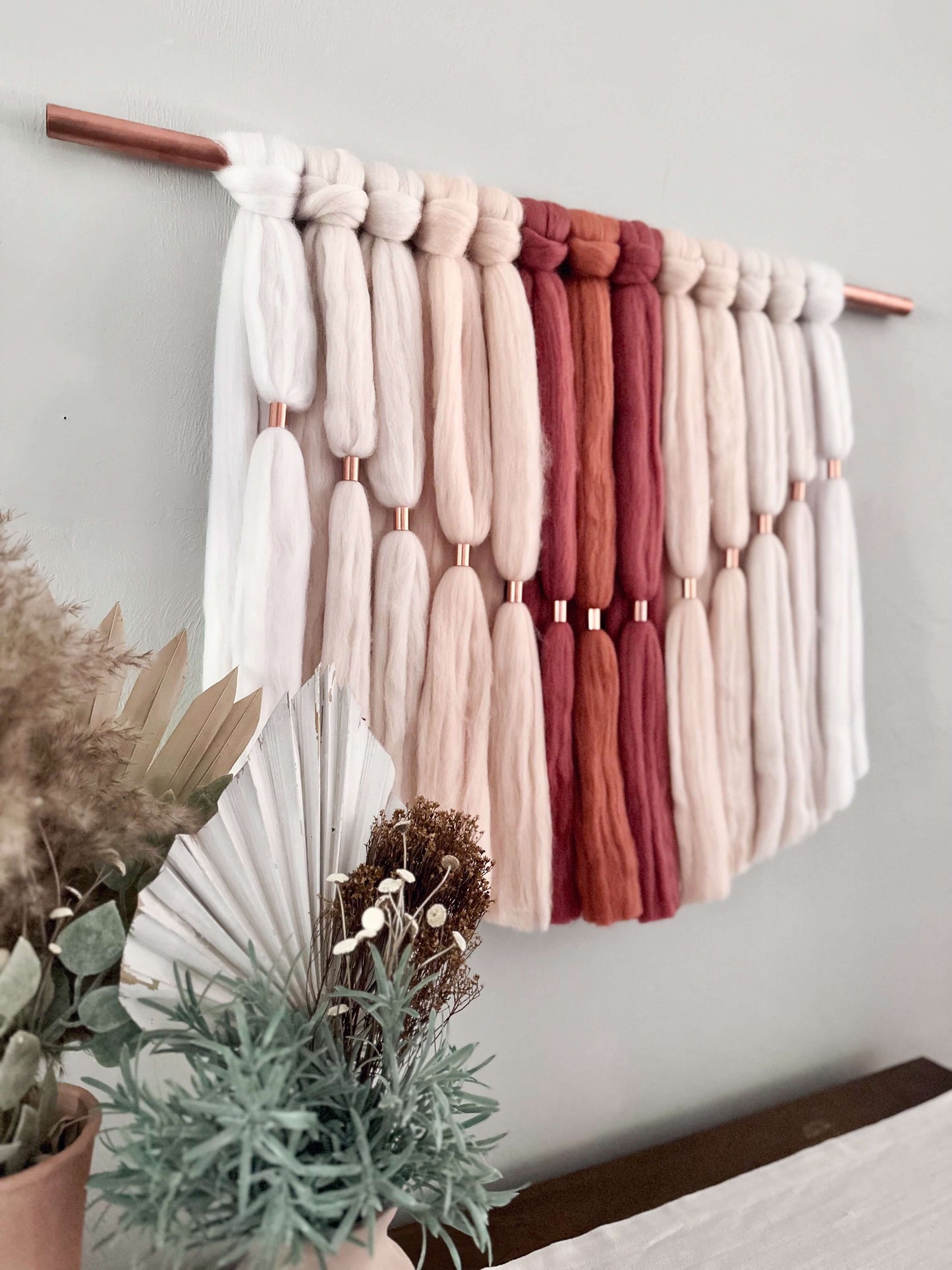 Large Fiber Art Wall Hanging | Pink Sherbet