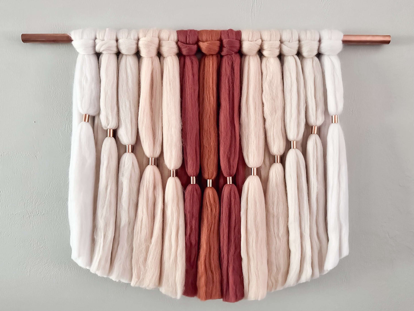Large Fiber Art Wall Hanging | Pink Sherbet