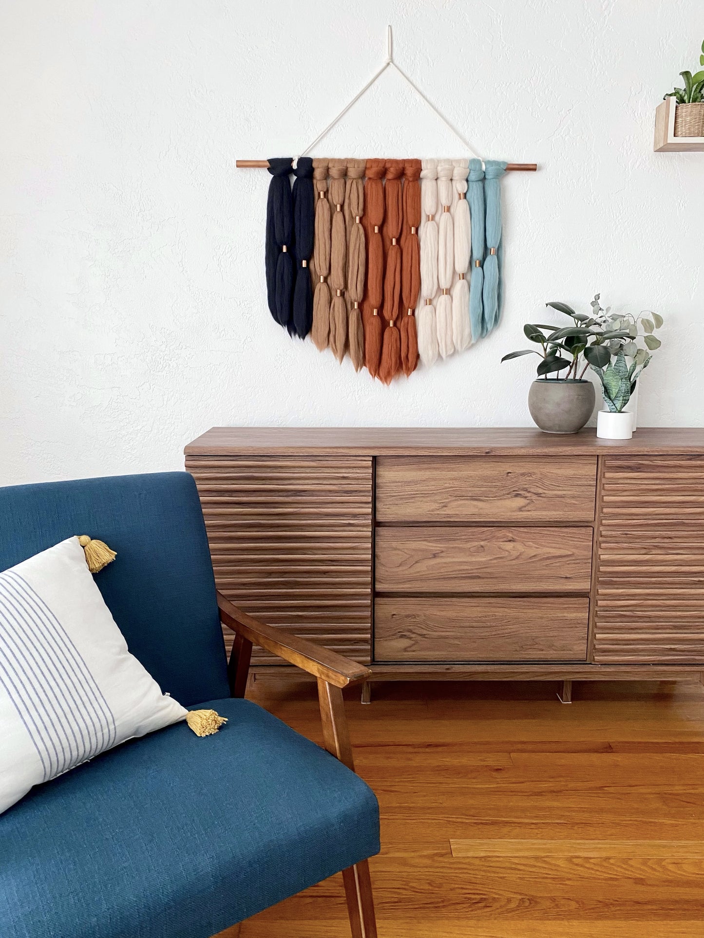 Large Fiber Art Wall Hanging | Farrah in Thunderbird