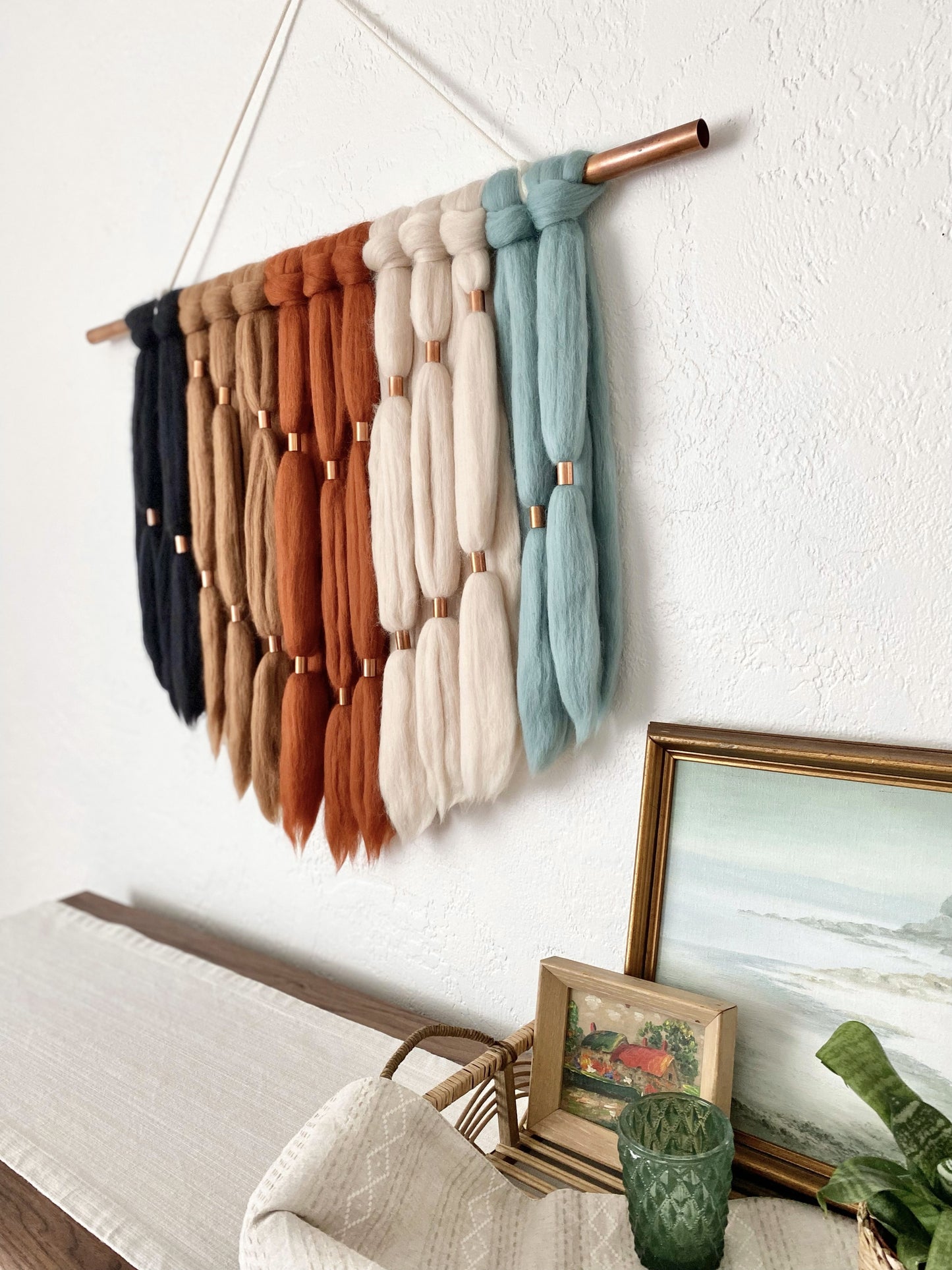 Large Fiber Art Wall Hanging | Farrah in Thunderbird