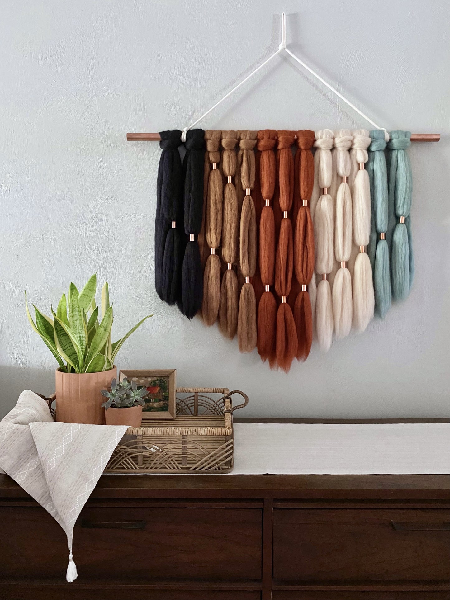 Large Fiber Art Wall Hanging | Farrah in Thunderbird