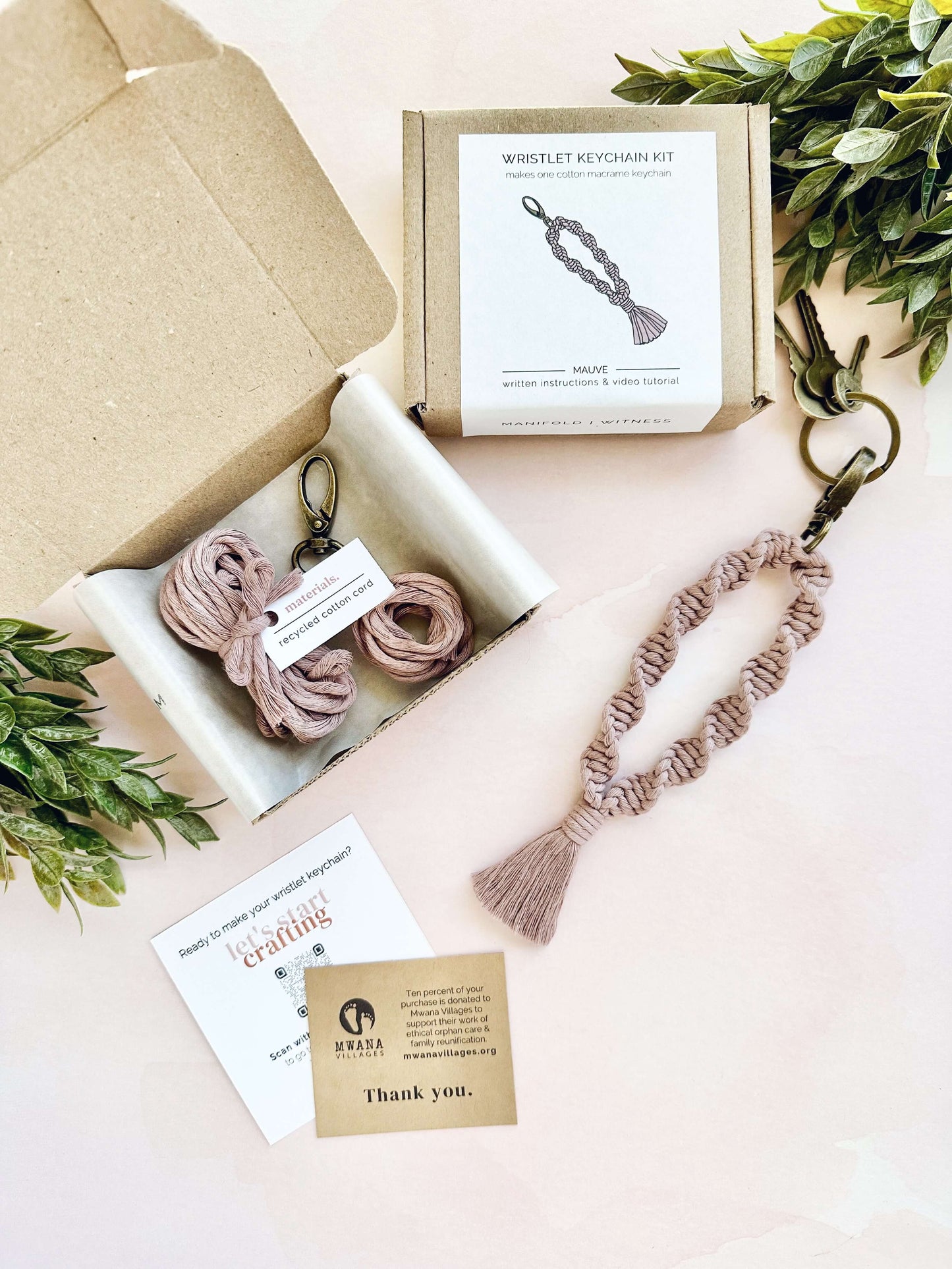 DIY Macrame Kit | Wristlet Keychain | Helix