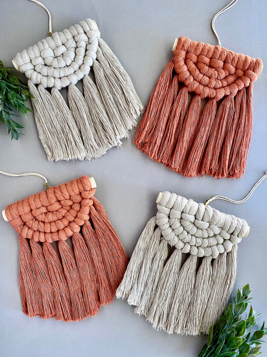 Modern Fiber Art Mini Wall Hanging