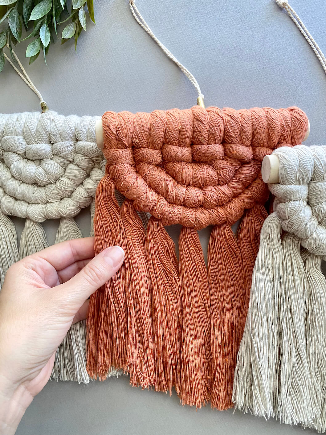 Modern Fiber Art Mini Wall Hanging