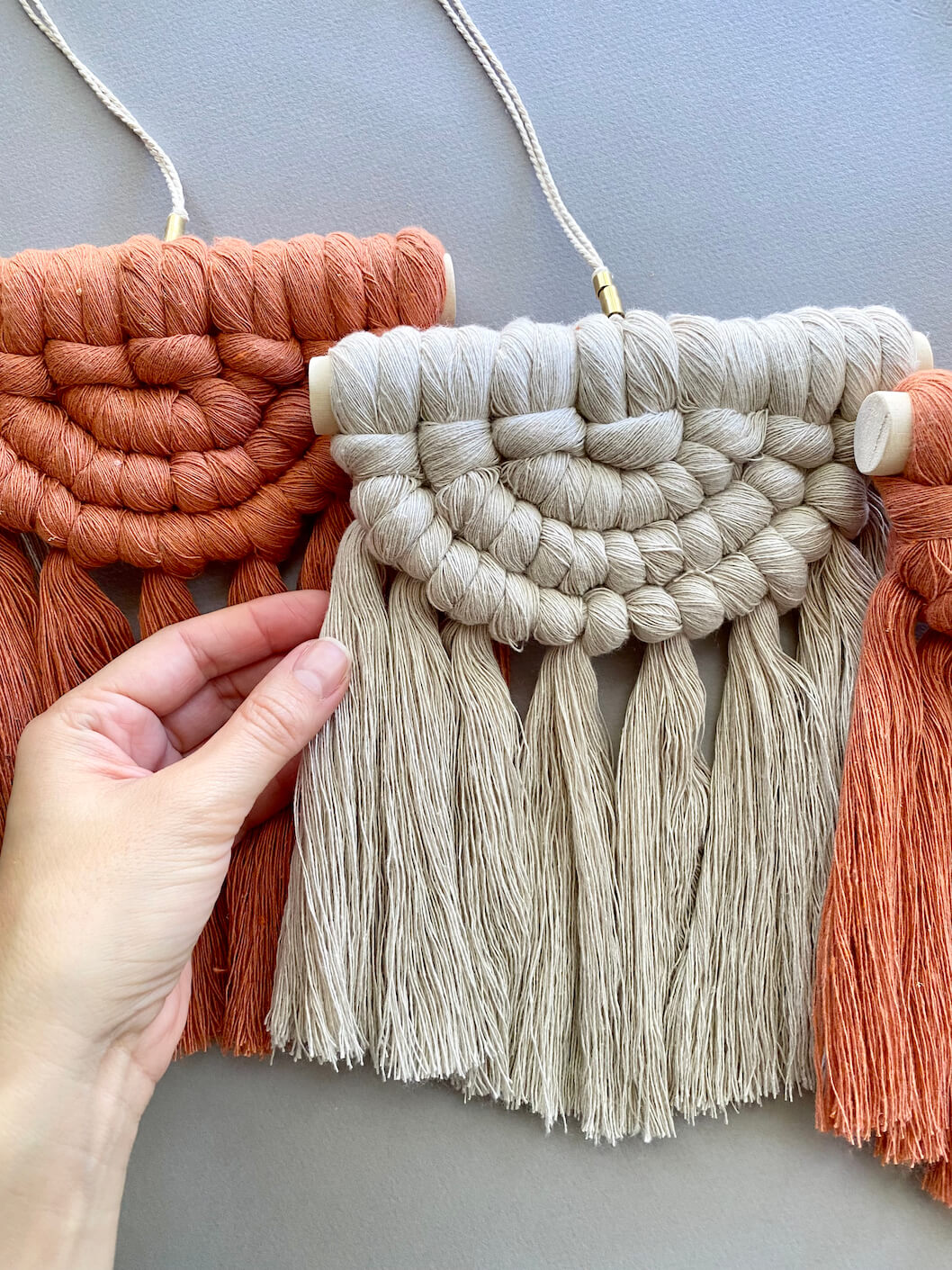 Modern Fiber Art Mini Wall Hanging