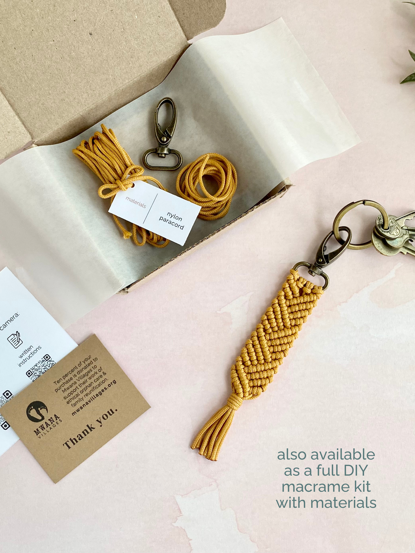 Paracord Macrame Keychain Pattern | Beginner | Quinn