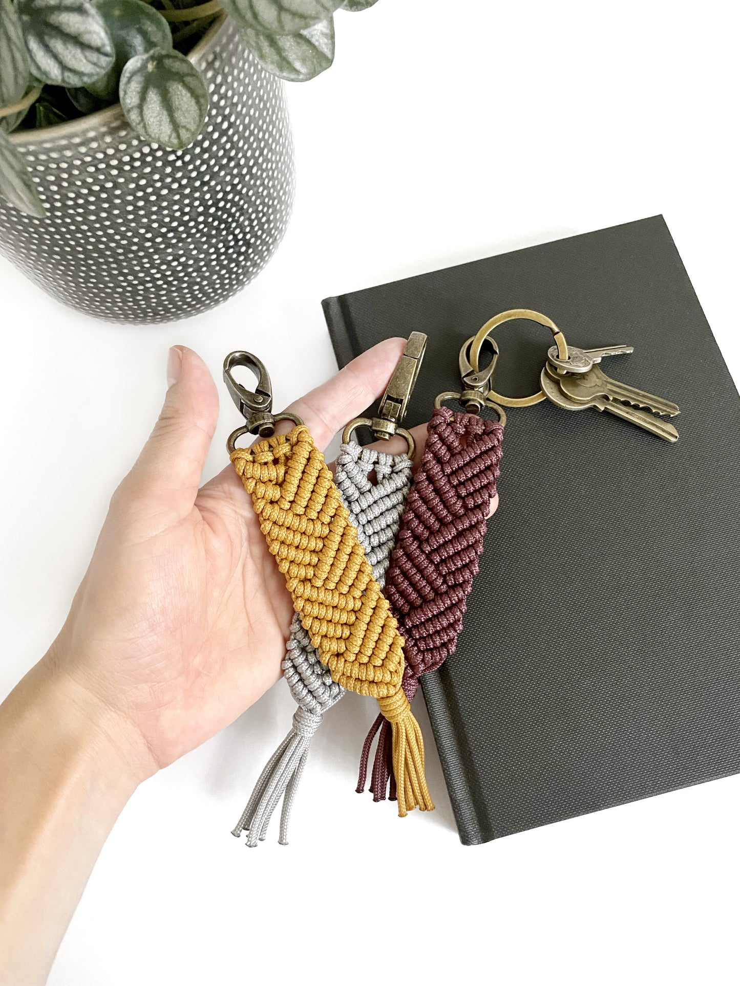 Quinn Paracord Macrame Keychain | Petite or Large