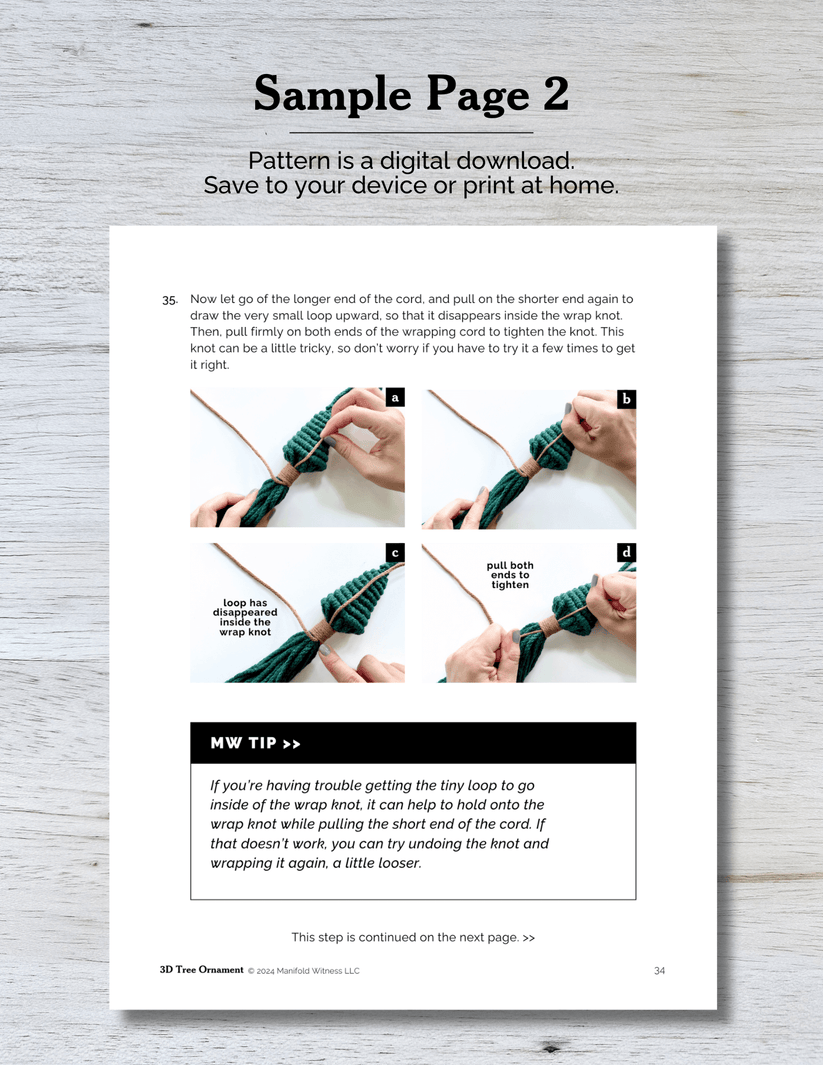 3D Tree Ornament Pattern | Beginner to Intermediate – Manifold Witness