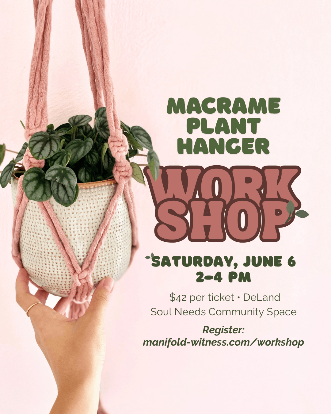 Macrame Plant Hanger Workshop