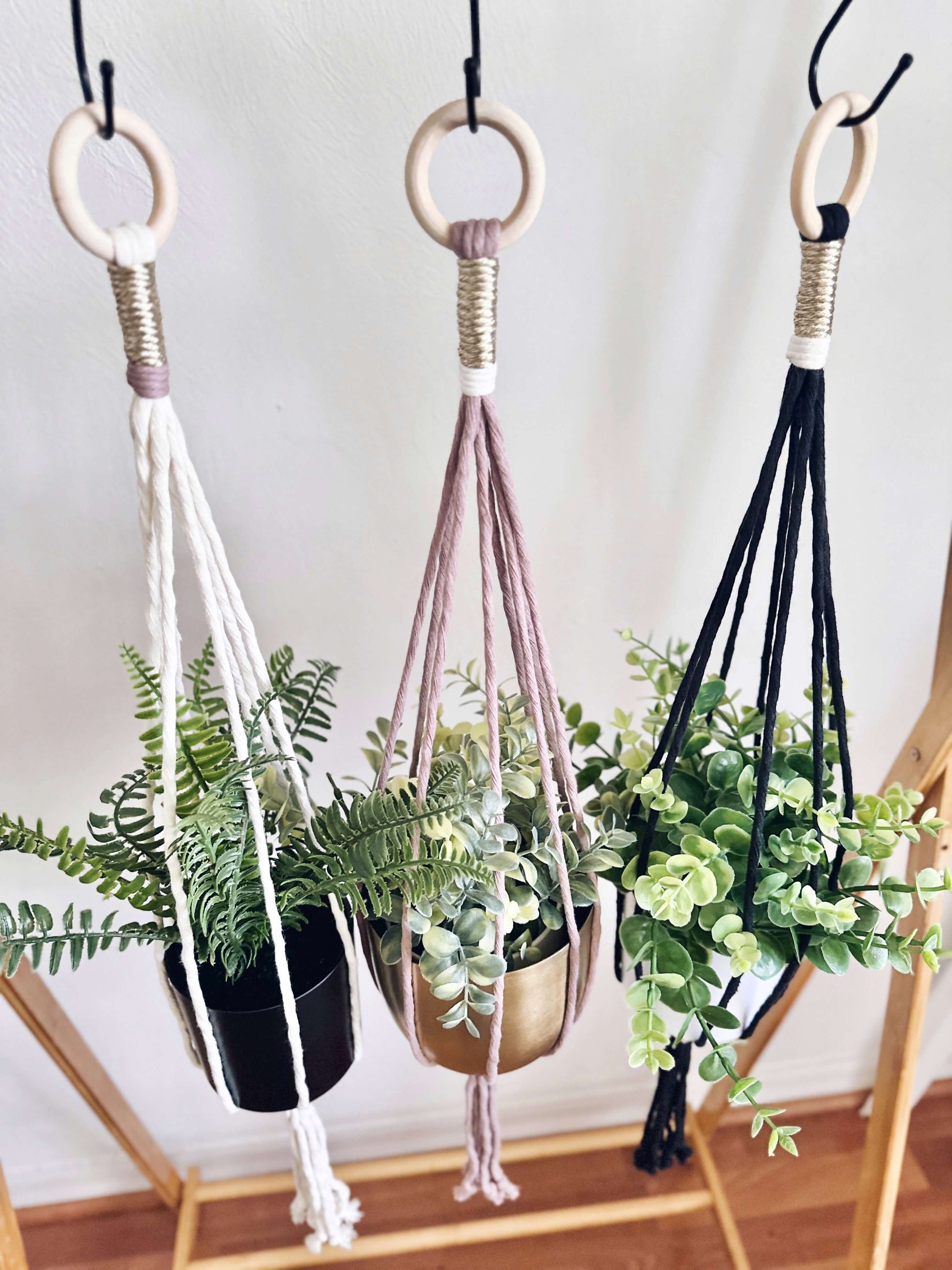macrame plant hanger cord Cassidy Metallic Macrame Plant Hanger – Manifold Witness