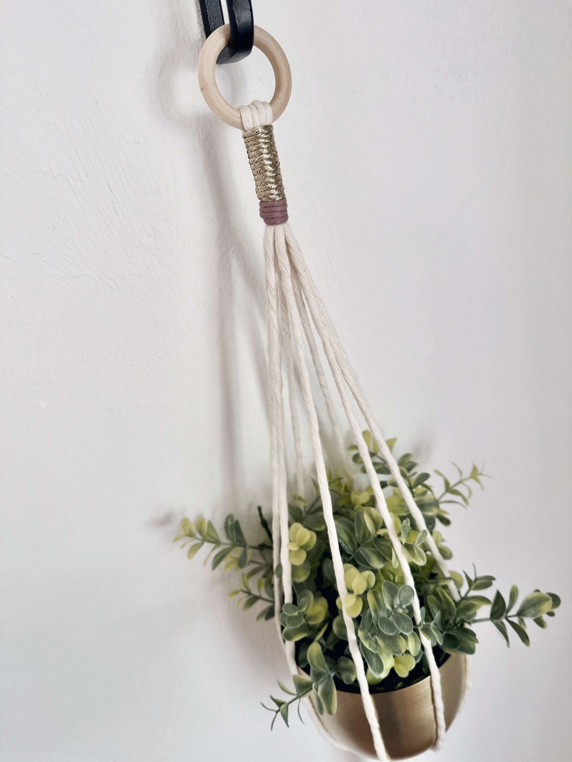 macrame plant hanger flat Cassidy Metallic Macrame Plant Hanger – Manifold Witness